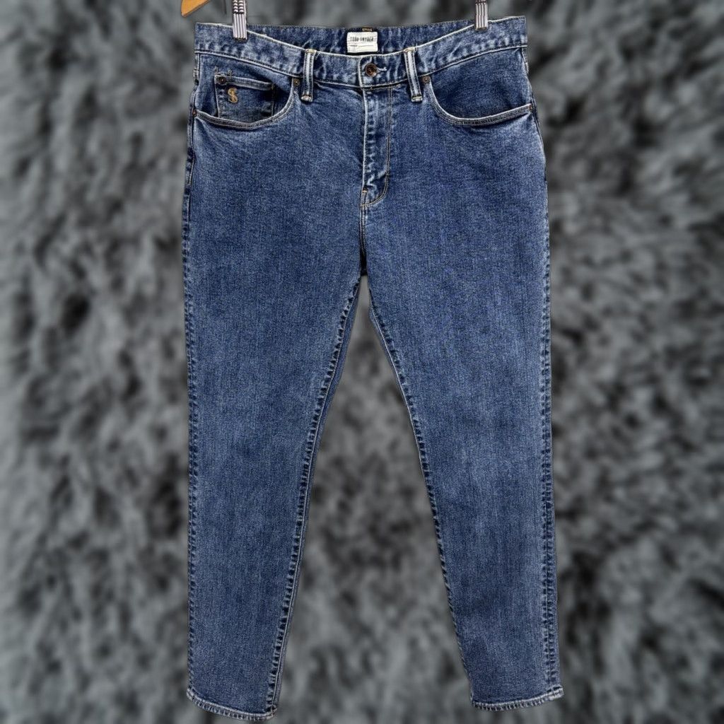 Todd Snyder Todd Snyder Slim Fit Jeans Mens 34x34 Stretch 5-Pocket Med Wash Denim Straight Jeans Size US 34 / EU 50 - 1 Thumbnail