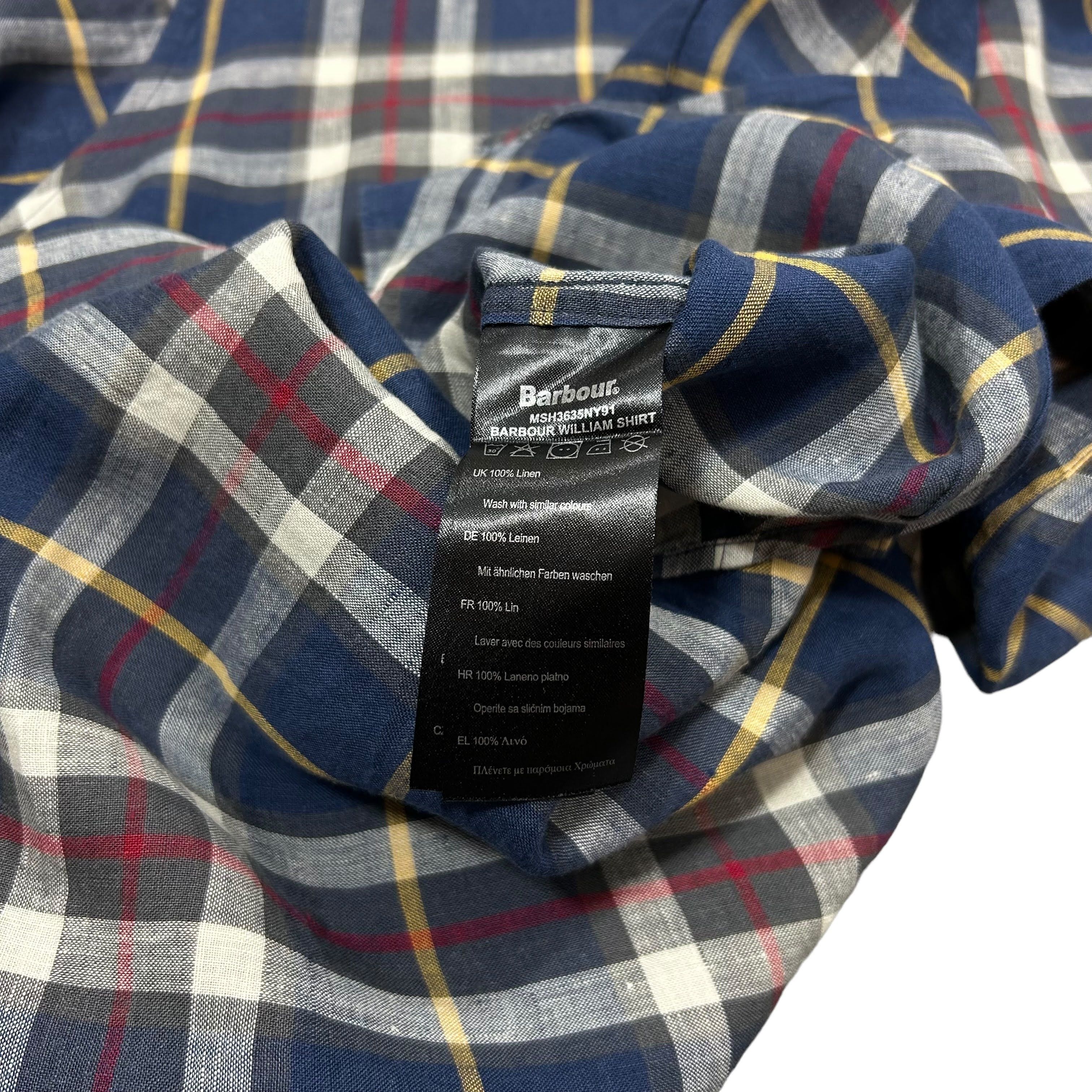 Barbour Barbour Beacon Linen Blue Plaid Check Shirt Slim Fit Size S Size US S / EU 44-46 / 1 - 6 Thumbnail
