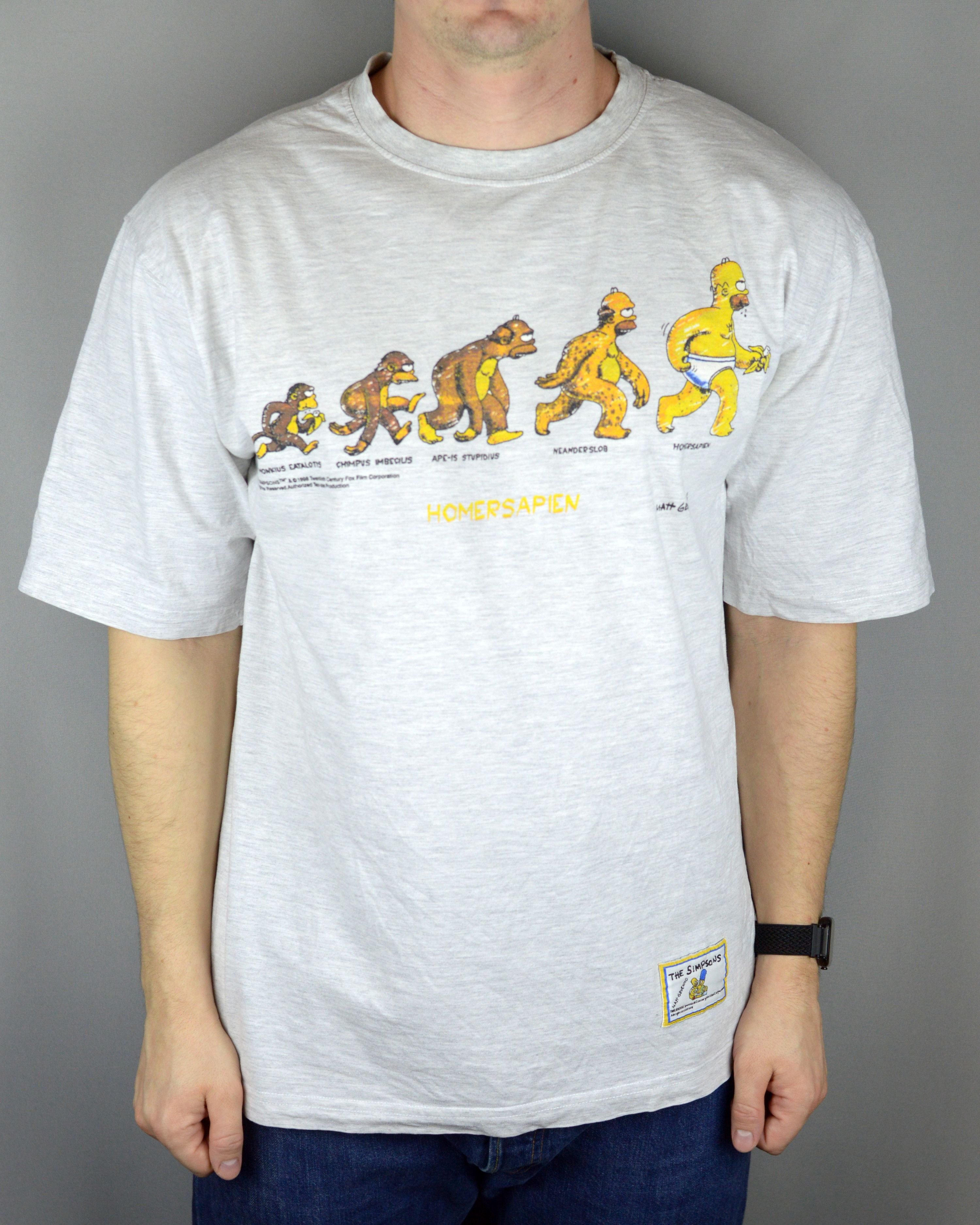Vintage Vintage The Simpsons Homersapien 1998 t shirt Size US XL / EU 56 / 4 - 1 Thumbnail