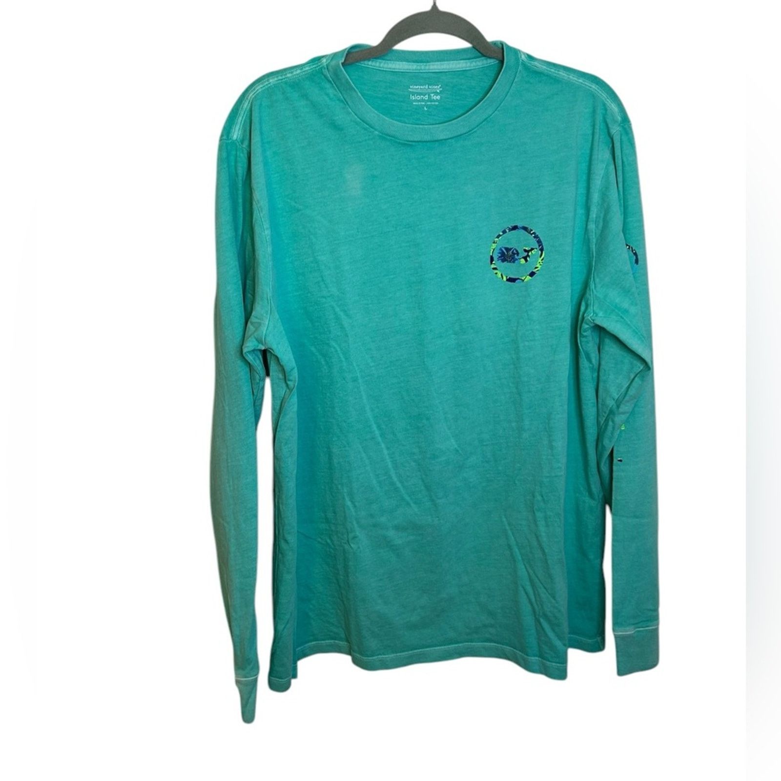Vineyard Vines Vineyard Vines Men’s Aqua Long Sleeve Island Tee Size US L / EU 52-54 / 3 - 1 Thumbnail