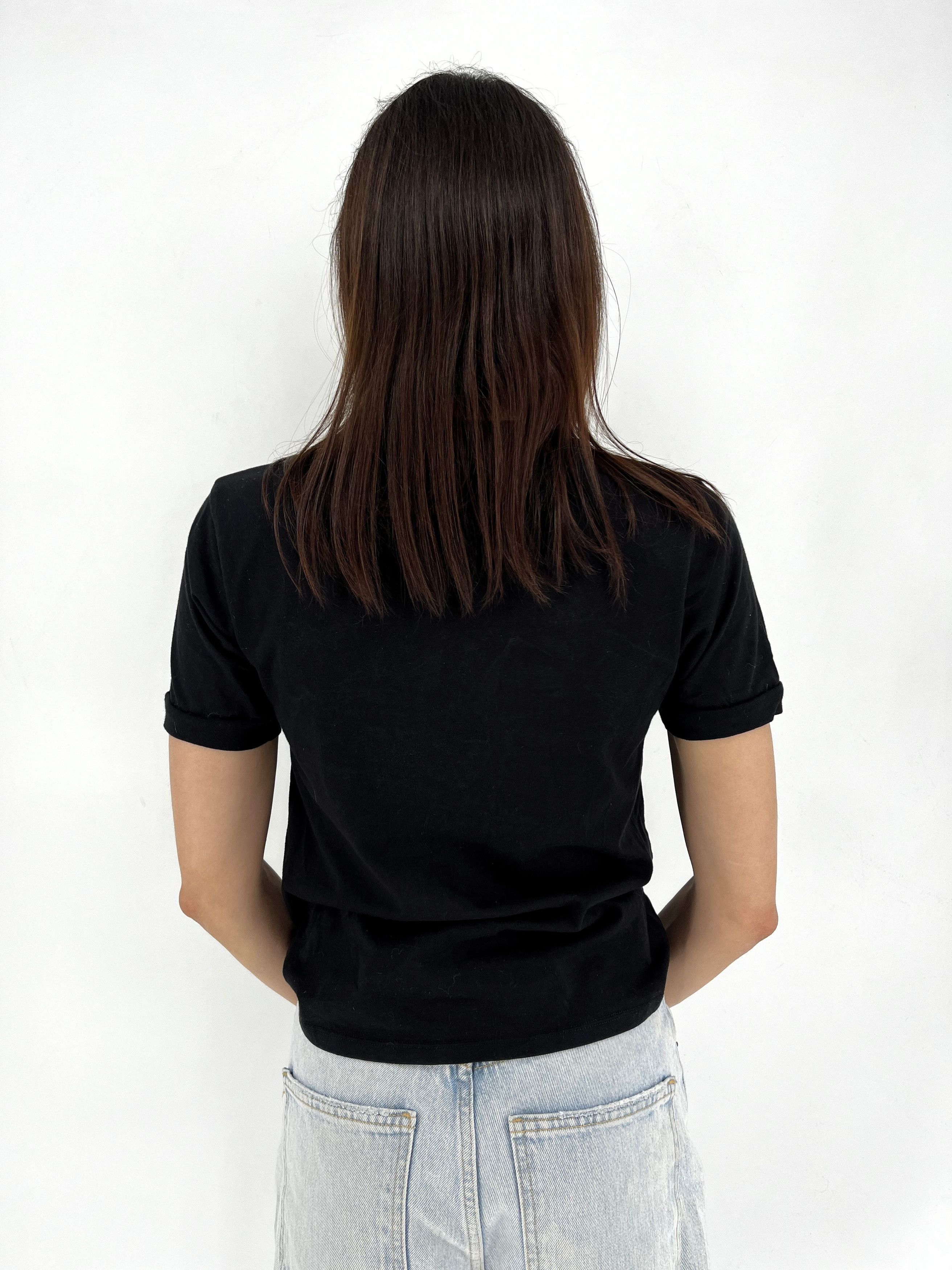The Kooples The Kooples Shirt Woman's Small Black Cotton Crew Neck Short Size S / US 4 / IT 40 - 4 Thumbnail
