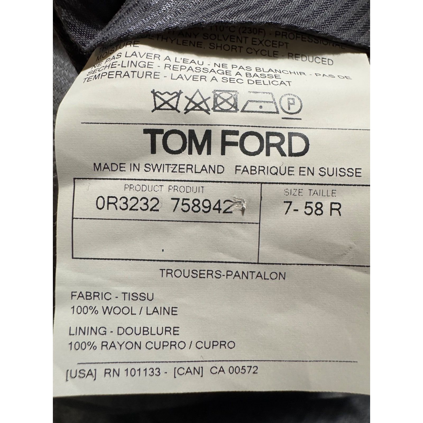 Tom Ford Tom Ford Gray Plaid Flannel Trousers 58R 37x30.5 Pants Wool Size 38R - 4 Thumbnail