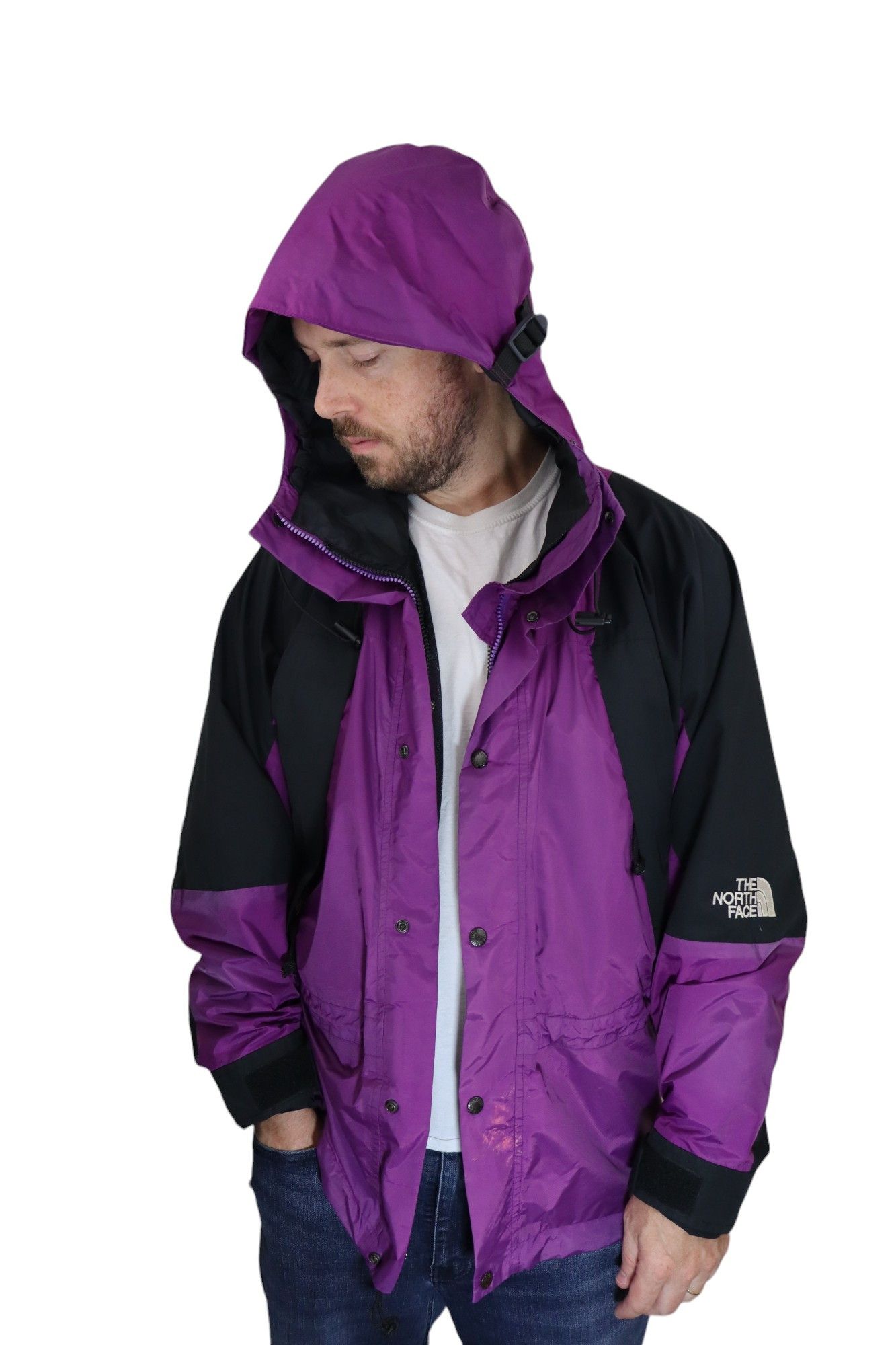 Vintage 90s The North Face Mountain Light GTX Gore Tex Purple Jacket |  Grailed