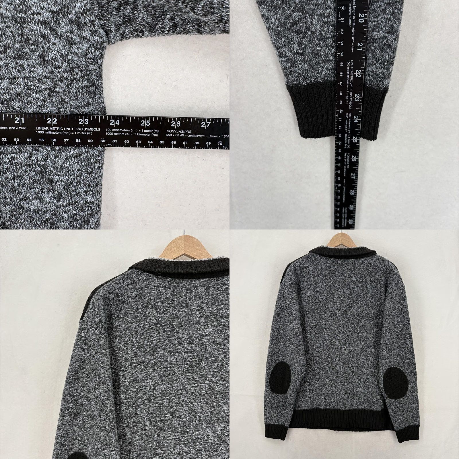 Vintage YeoKou Sweater Mens XL Gray Full Zip Cashmere Wool Blend Knit Cozy Size US XL / EU 56 / 4 - 8 Thumbnail