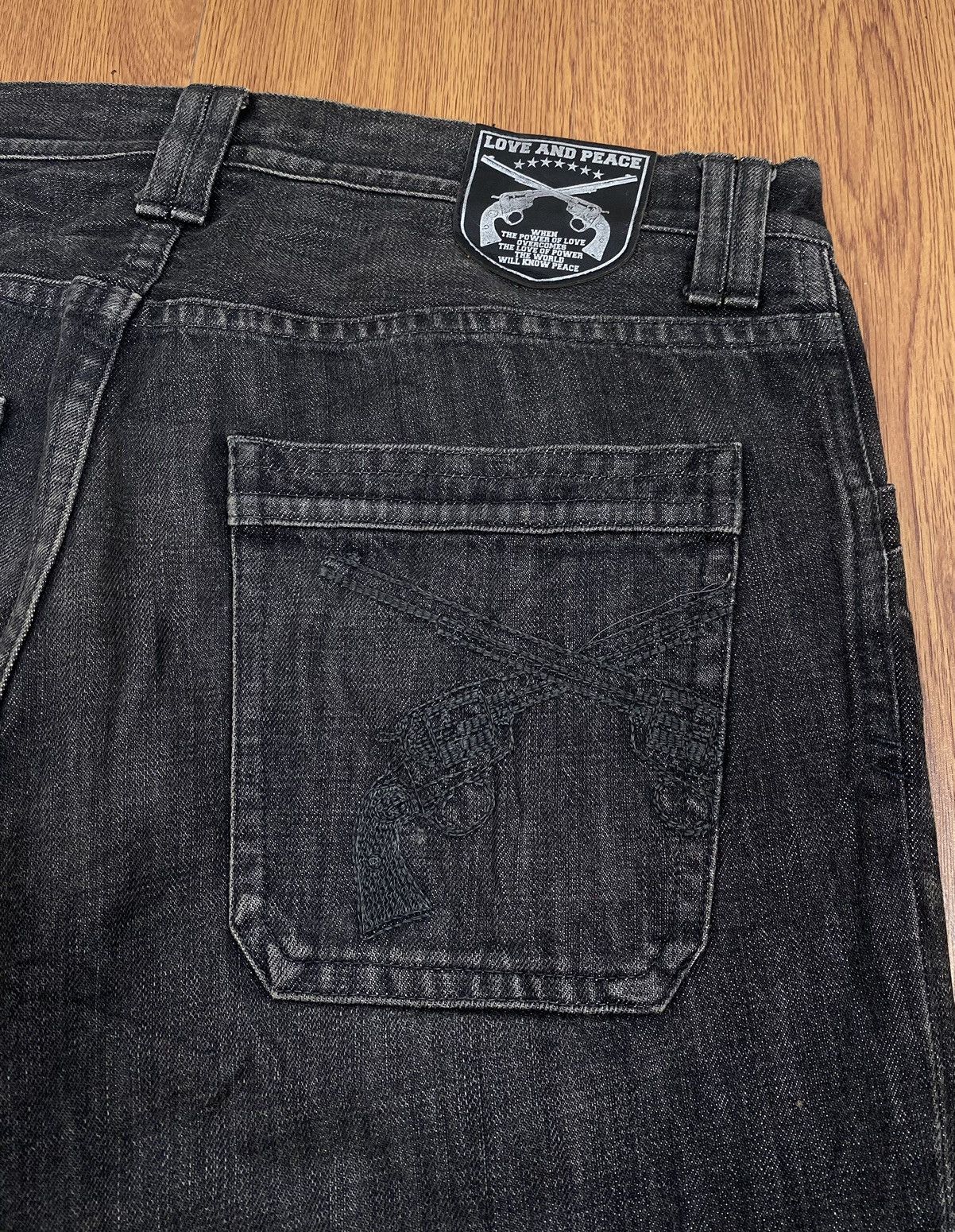 If Six Was Nine Roar love amd peace jeans Size US 34 / EU 50 - 4 Thumbnail