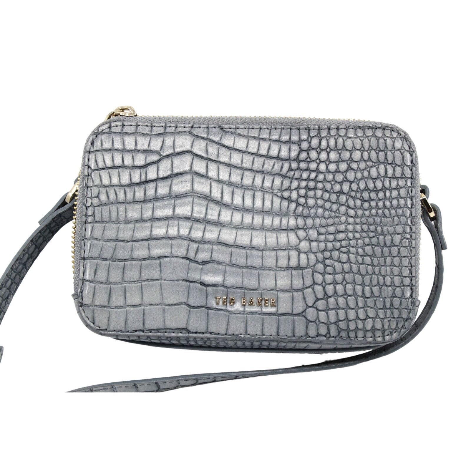 Ted Baker NWoT TED BAKER Stina Blue Croc Effect Camera Crossbody Bag Size ONE SIZE - 2 Thumbnail