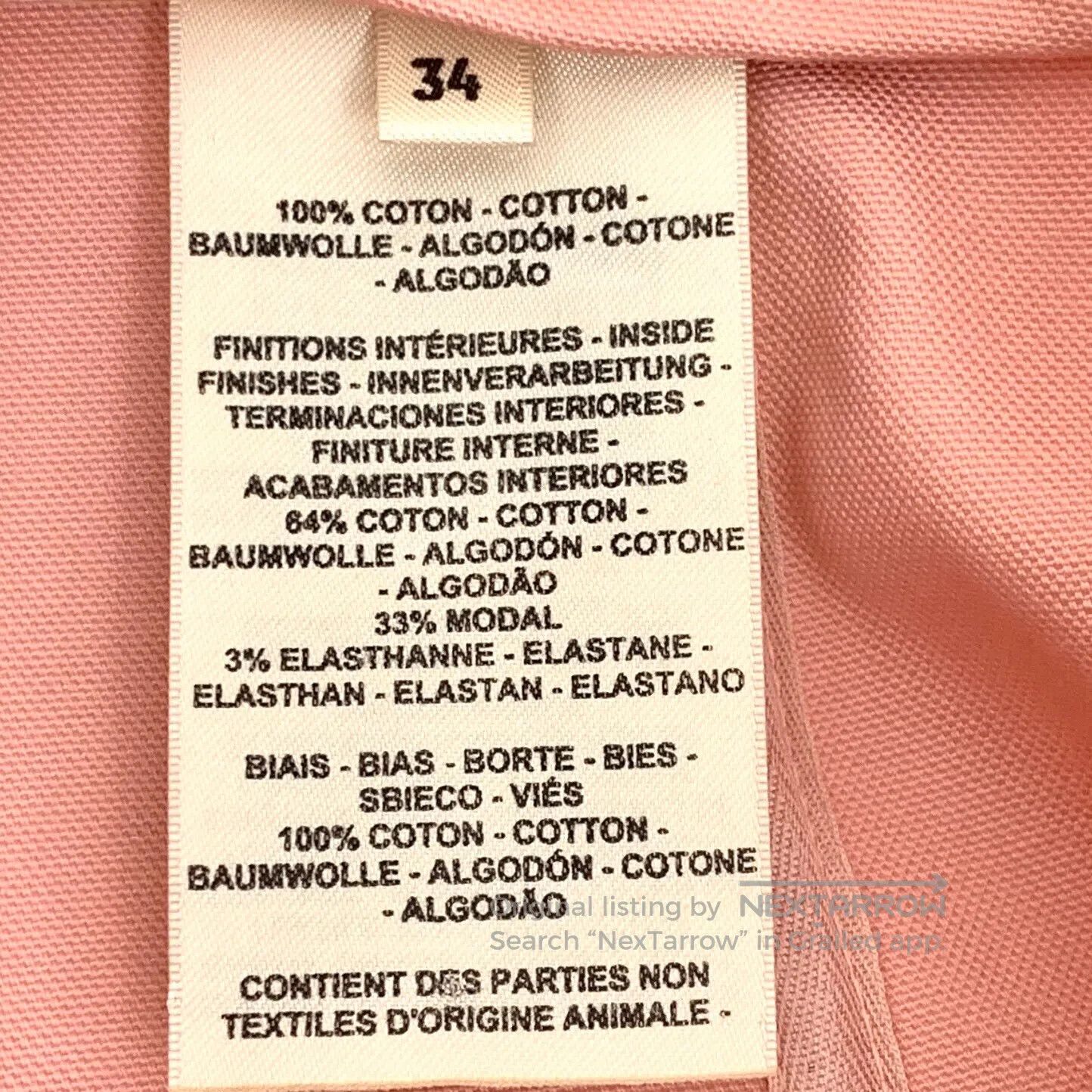 Hermes Hermes Apricot bell chain decoration cotton casual half sk Size 33" - 8 Thumbnail