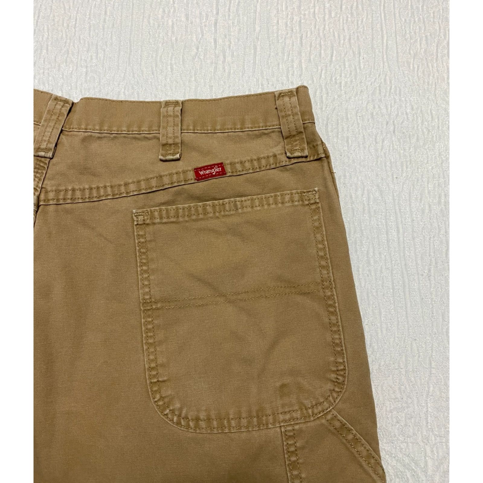 Wrangler VINTAGE Wrangler Workwear Carpenter Pants Men's 38x30 Brown Relaxed Work Pants Mens Brown 100% Cotton Wrangler Carpenter Pants Mens Size 38x30 Brown Size US 38 / EU 54 - 3 Thumbnail