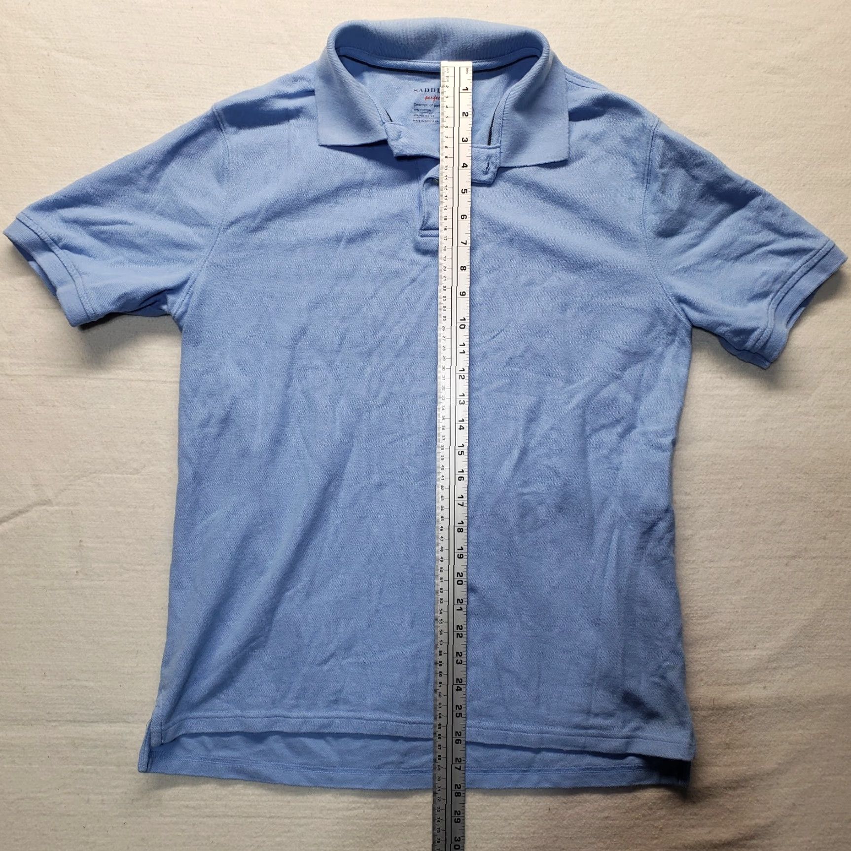 Vintage Saddlebred Polo Shirt Blue Solid Short Sleeve Adult Men M Casual Shirt Polo Shirt Mens Size US M / EU 48-50 / 2 - 6 Thumbnail