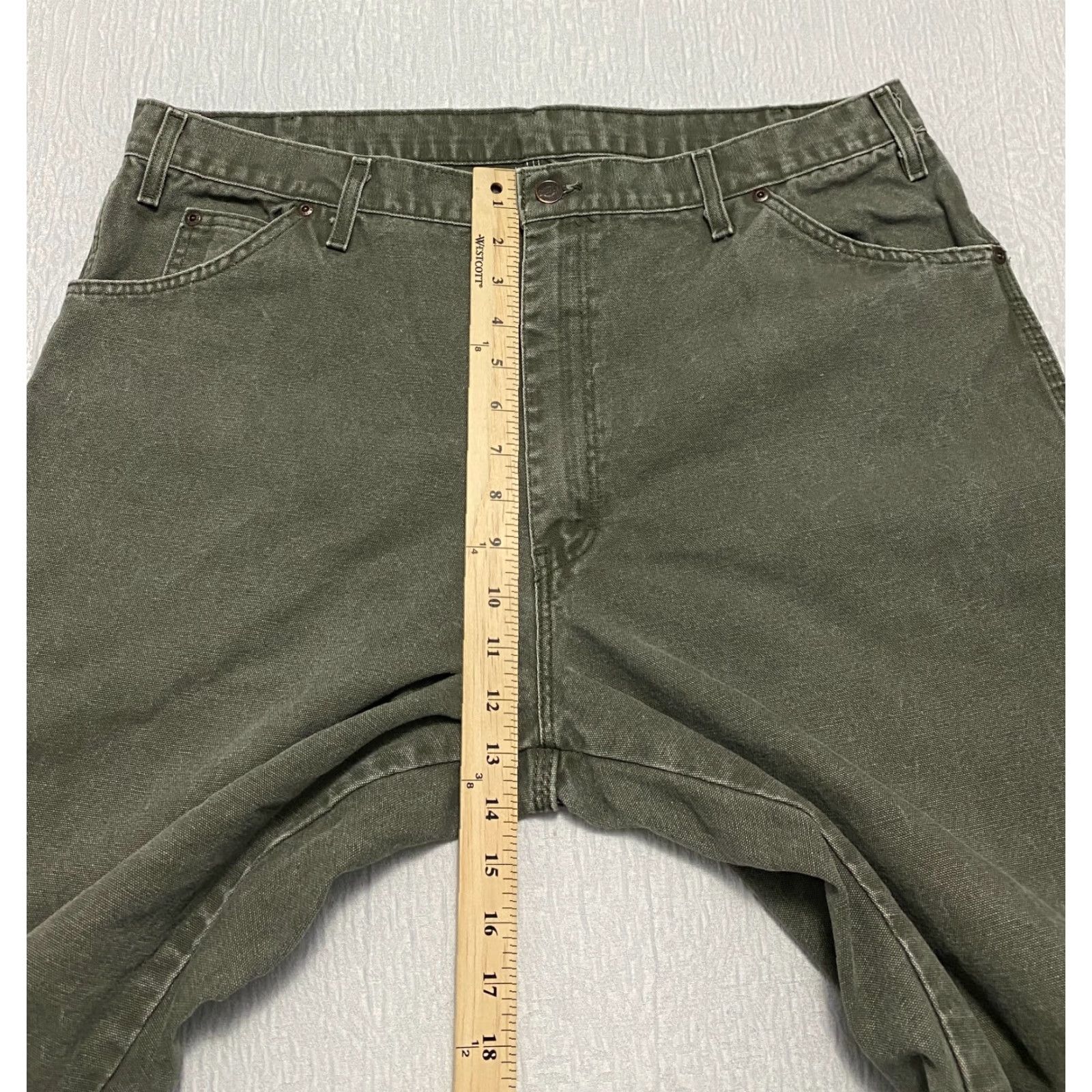 Dickies Dickies Carpenter Duck Pants Men’s 40×30 Rinsed Moss Green Heavyweight Relaxed Workwear Straight 40 Inseam Jeans? Size US 40 / EU 56 - 4 Thumbnail