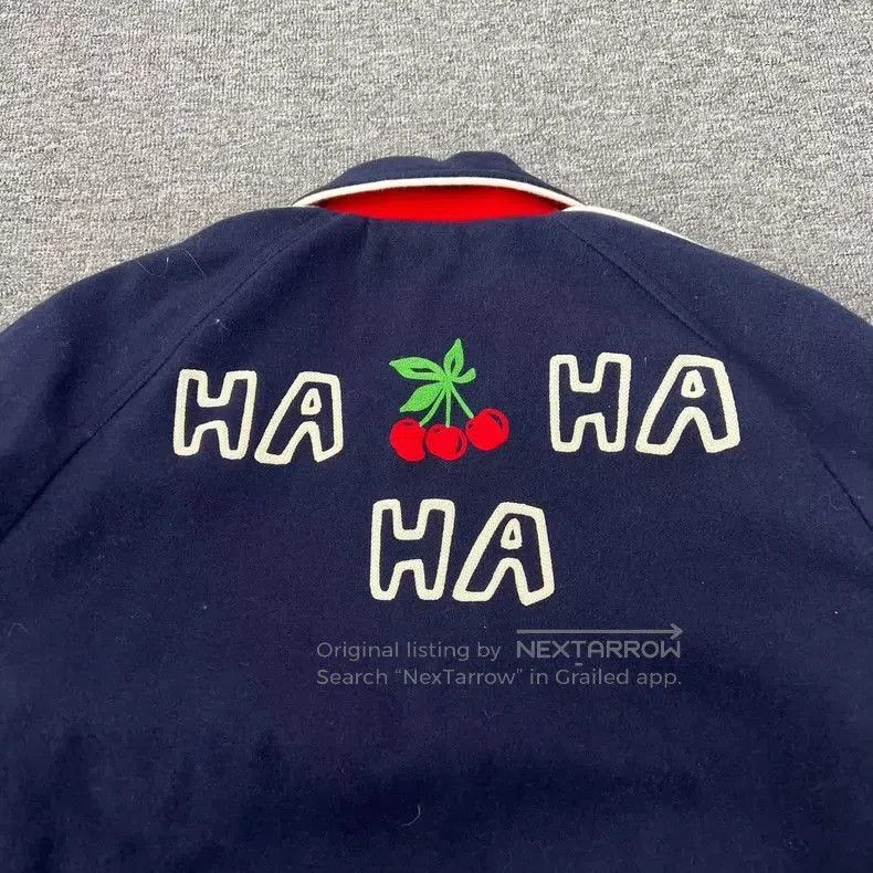 Gucci Gucci Cherry Baseball Jacket in Blue. Size US L / EU 52-54 / 3 - 6 Thumbnail