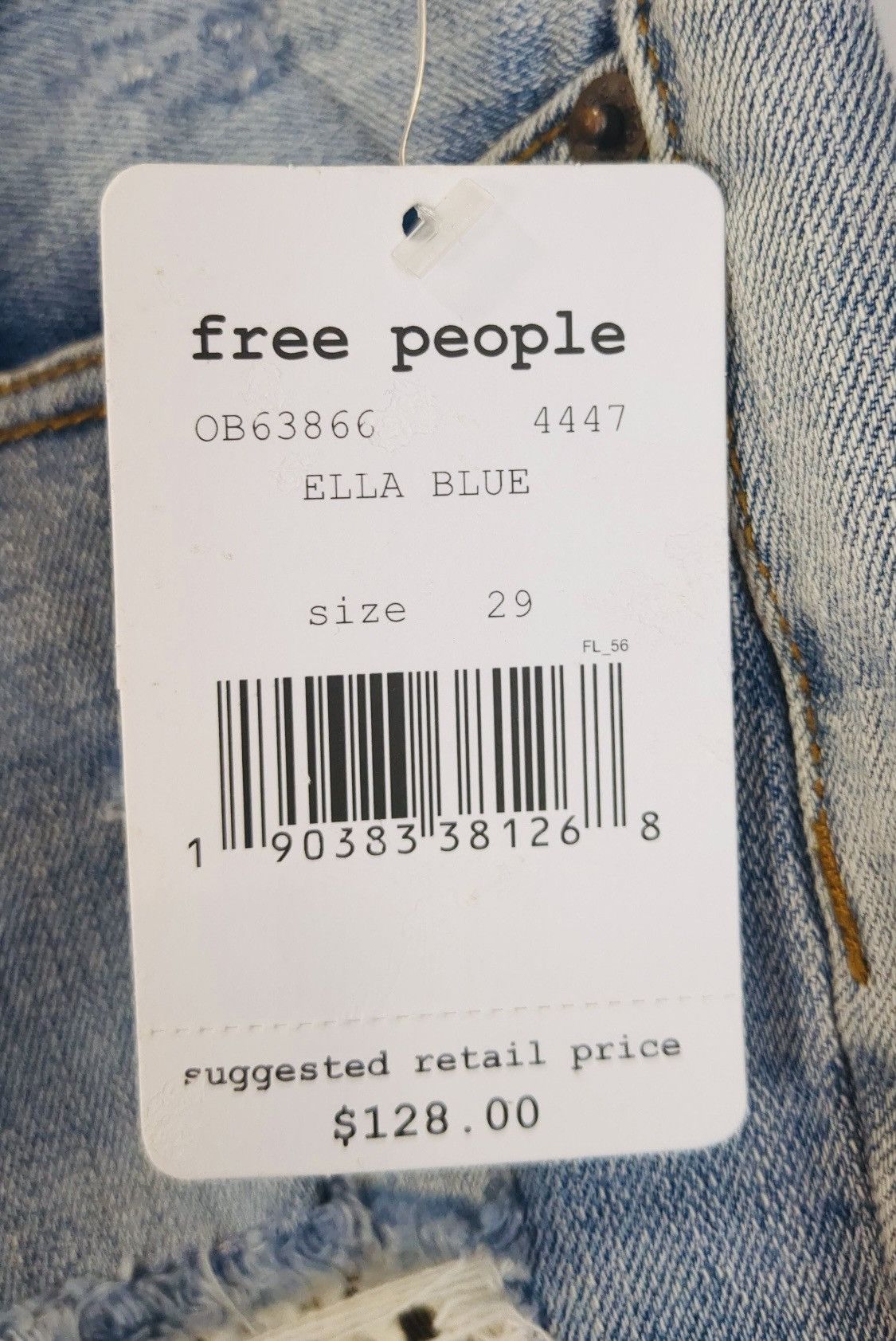 Free People Free People Women’s Light Washed Distressed Jeans Lace NWT Size 29" - 5 Thumbnail