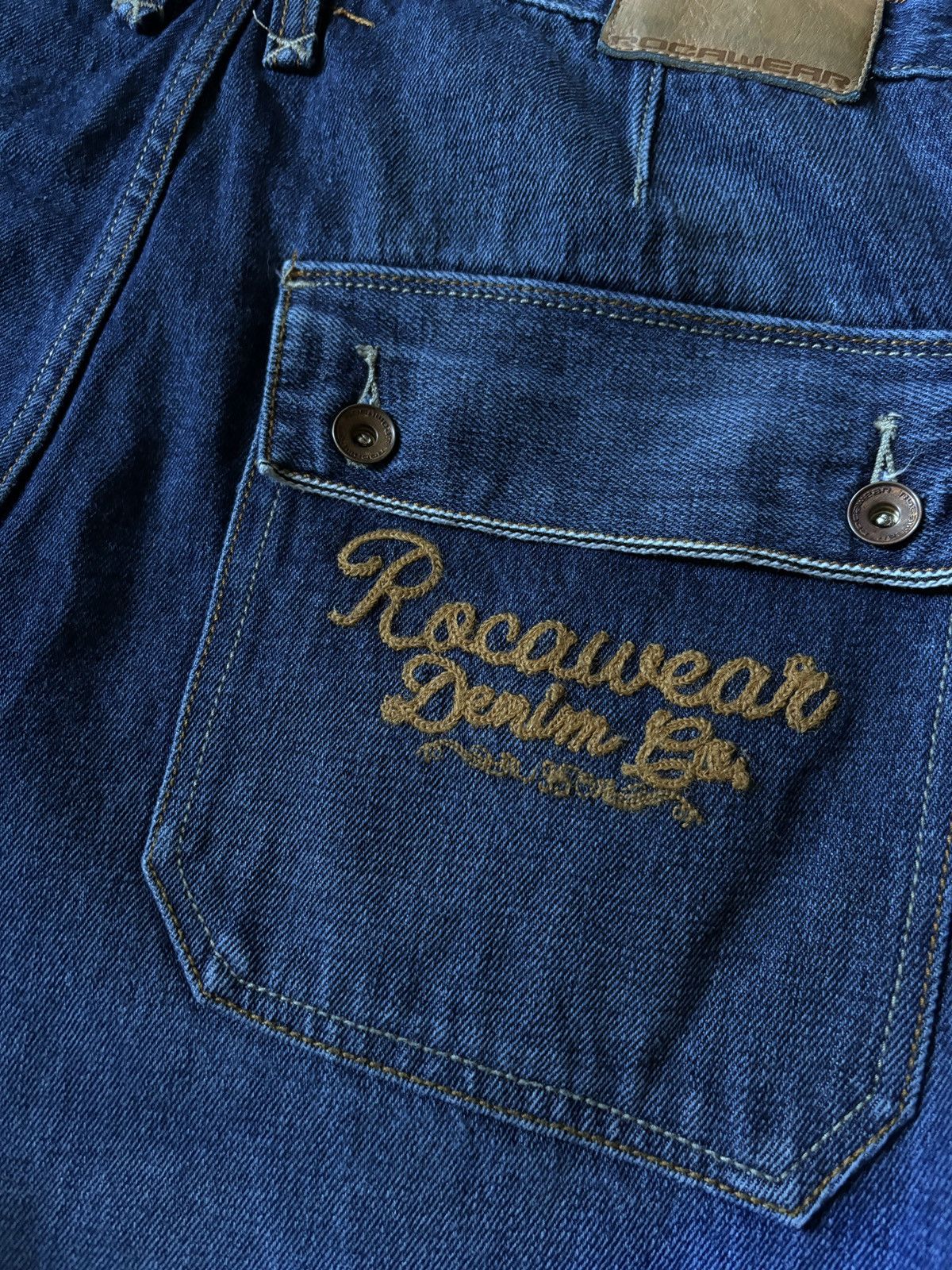 Rocawear × Vintage Rocawear jeans Y2K Baggy Skater Wide Leg denim pants Size US 38 / EU 54 - 6 Thumbnail