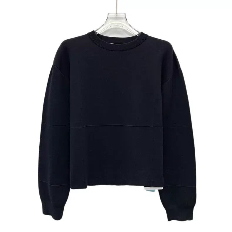 Balenciaga Balenciaga Black Cotton Crew Neck Long Sleeve Sweater Size XS / US 0-2 / IT 36-38 - 1 Thumbnail