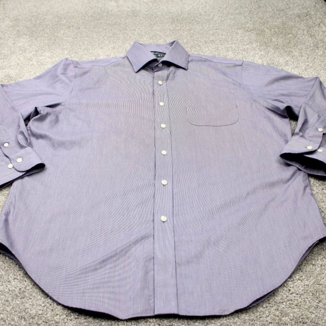 Ralph Lauren LAUREN Ralph Lauren Shirt Mens 16 1/2 32/33 Purple Classic Fit Non Iron L/S Shirt Regular 100% Cotton Dress Shirt Mens Redefine Build? Size US XL / EU 56 / 4 - 3 Thumbnail