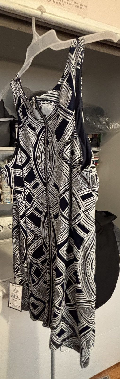 Macys NWT Navy and silver party dress size 21 Size 3XL / US 20-22 - 6 Thumbnail