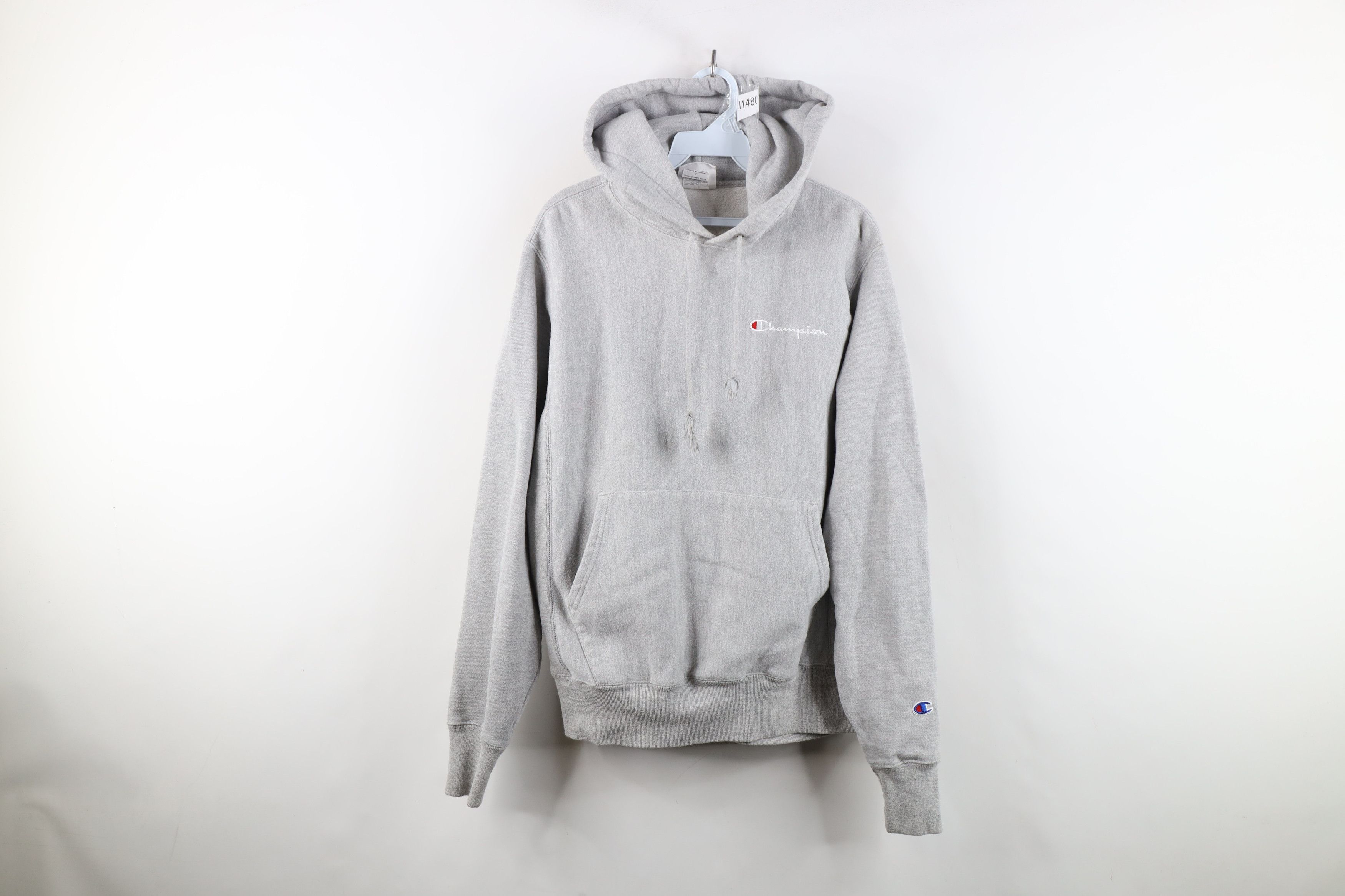 Champion Vintage Y2K Champion Reverse Weave Heavyweight Hoodie Gray Size US S / EU 44-46 / 1 - 1 Thumbnail