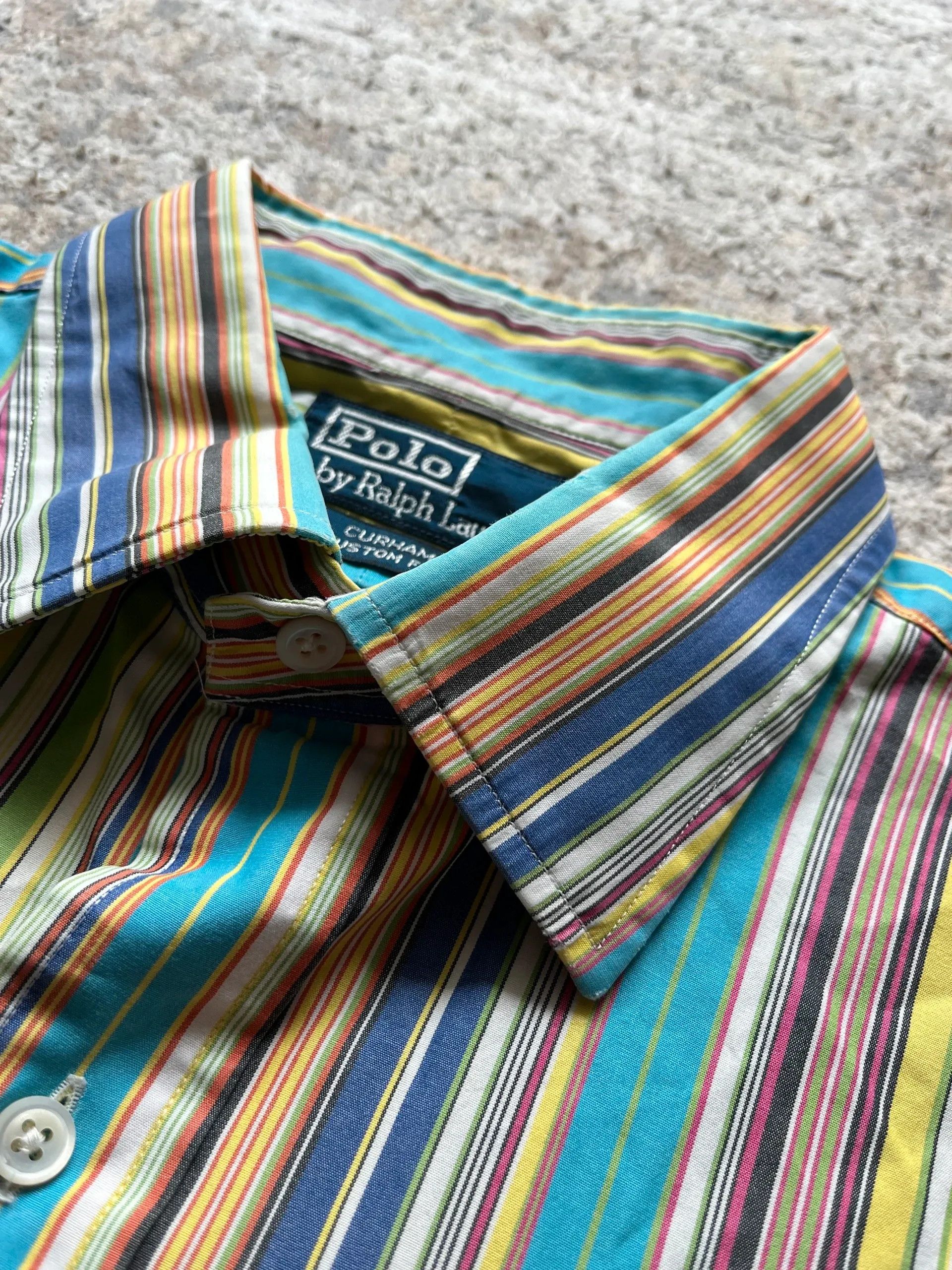 Polo Ralph Lauren Ralph Lauren Curham Custom Fit Sz L Stripped Summer 2000s Size US L / EU 52-54 / 3 - 9 Thumbnail