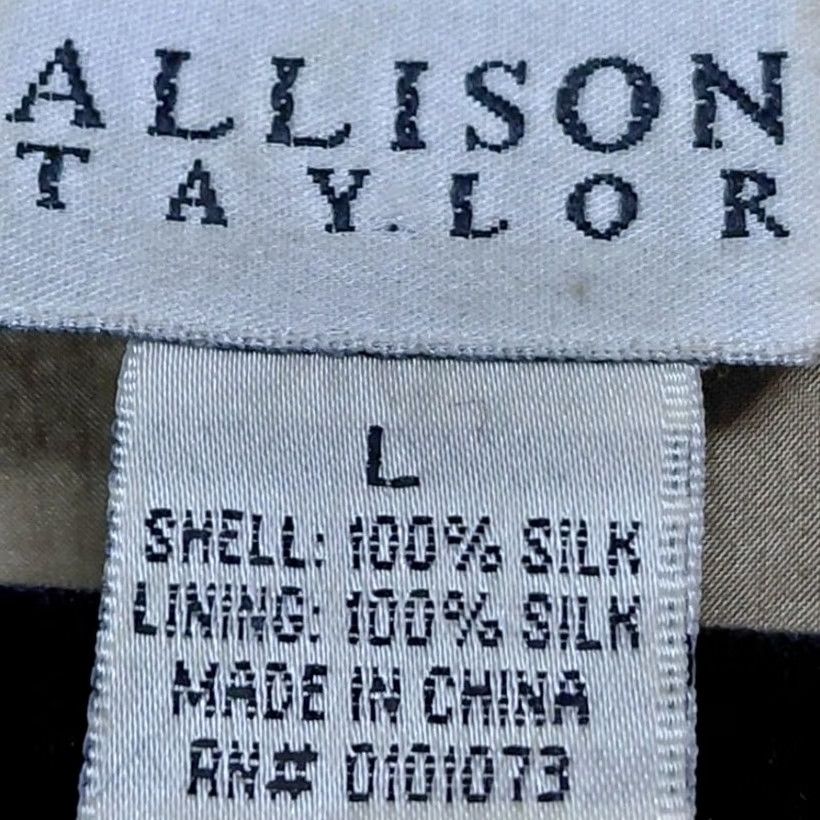Vintage ALLISON TAYLOR Silk Blouse Brown Solid 3/4 Sleeve Women Size L Size L / US 10 / IT 46 - 3 Thumbnail