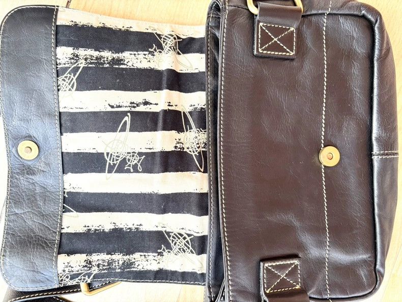 Vivienne Westwood Vivienne Westwood size os Black leather Saturn shoulder bag Size ONE SIZE - 8 Thumbnail