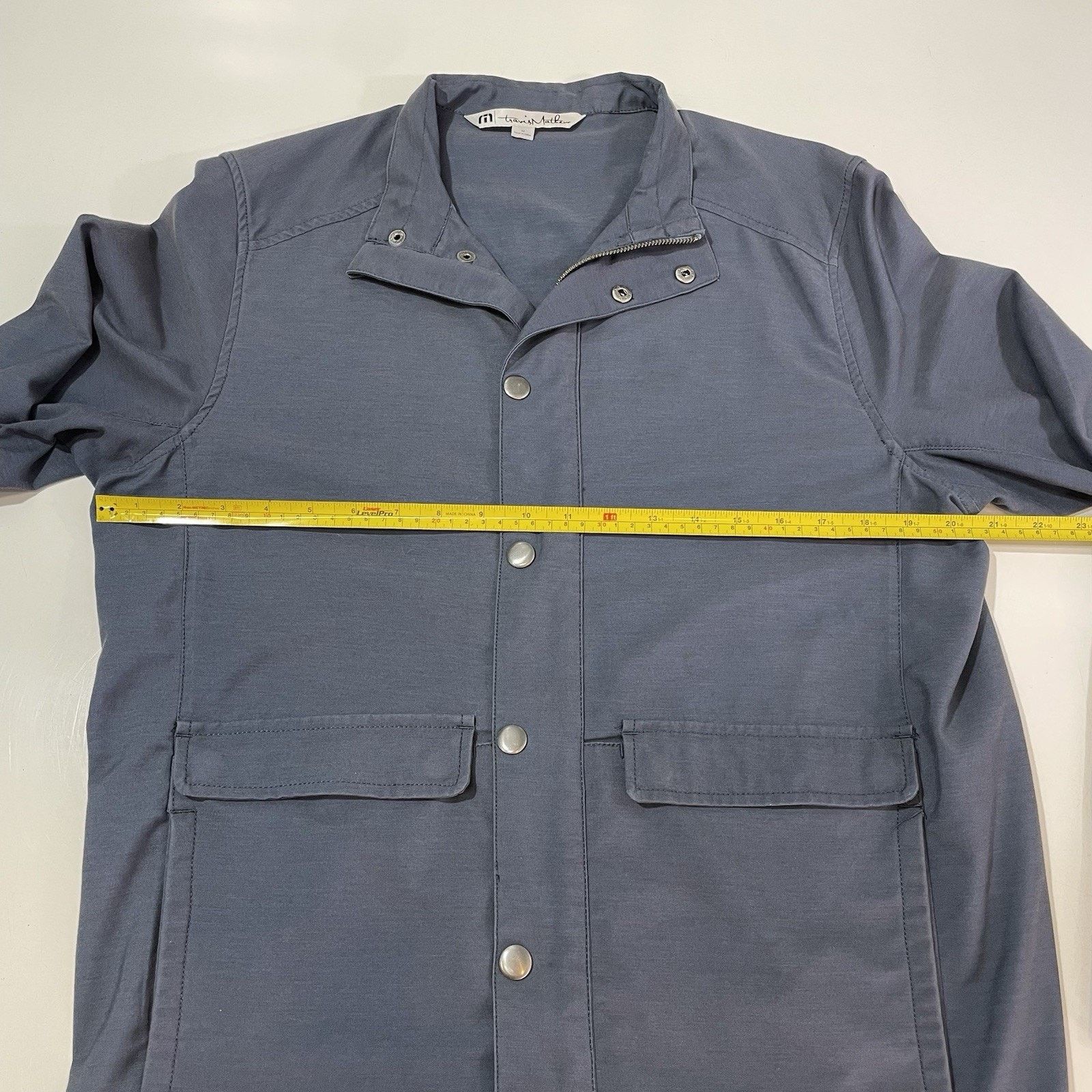 TravisMathew TRAVIS MATHEW Men's Steel Blue Mock Neck Zip Jacket Size M Size US M / EU 48-50 / 2 - 3 Thumbnail