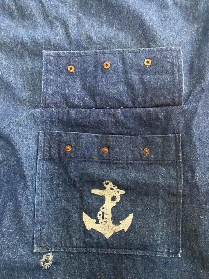 Vintage Vintage Sailor Denim Bag 1940s Size ONE SIZE - 5 Thumbnail