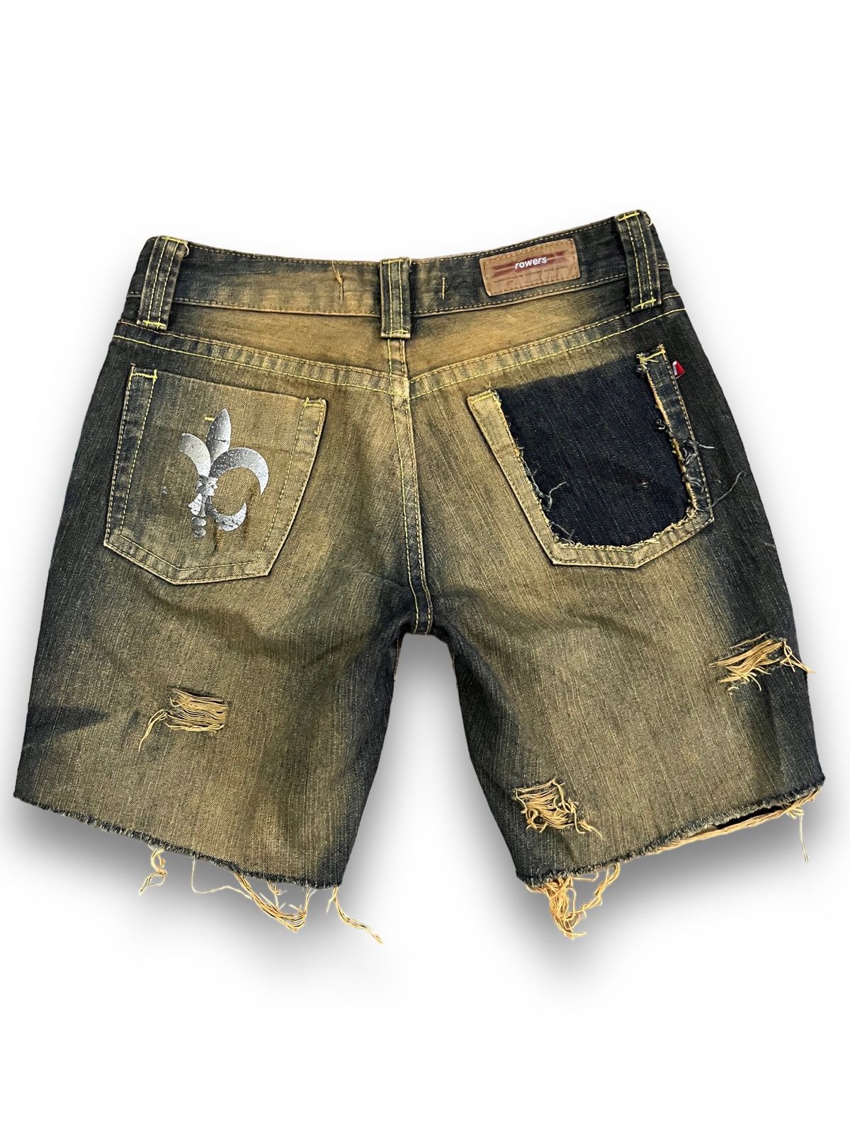 Vintage Rowers Short Distressed Denim Size 29" - 7 Thumbnail