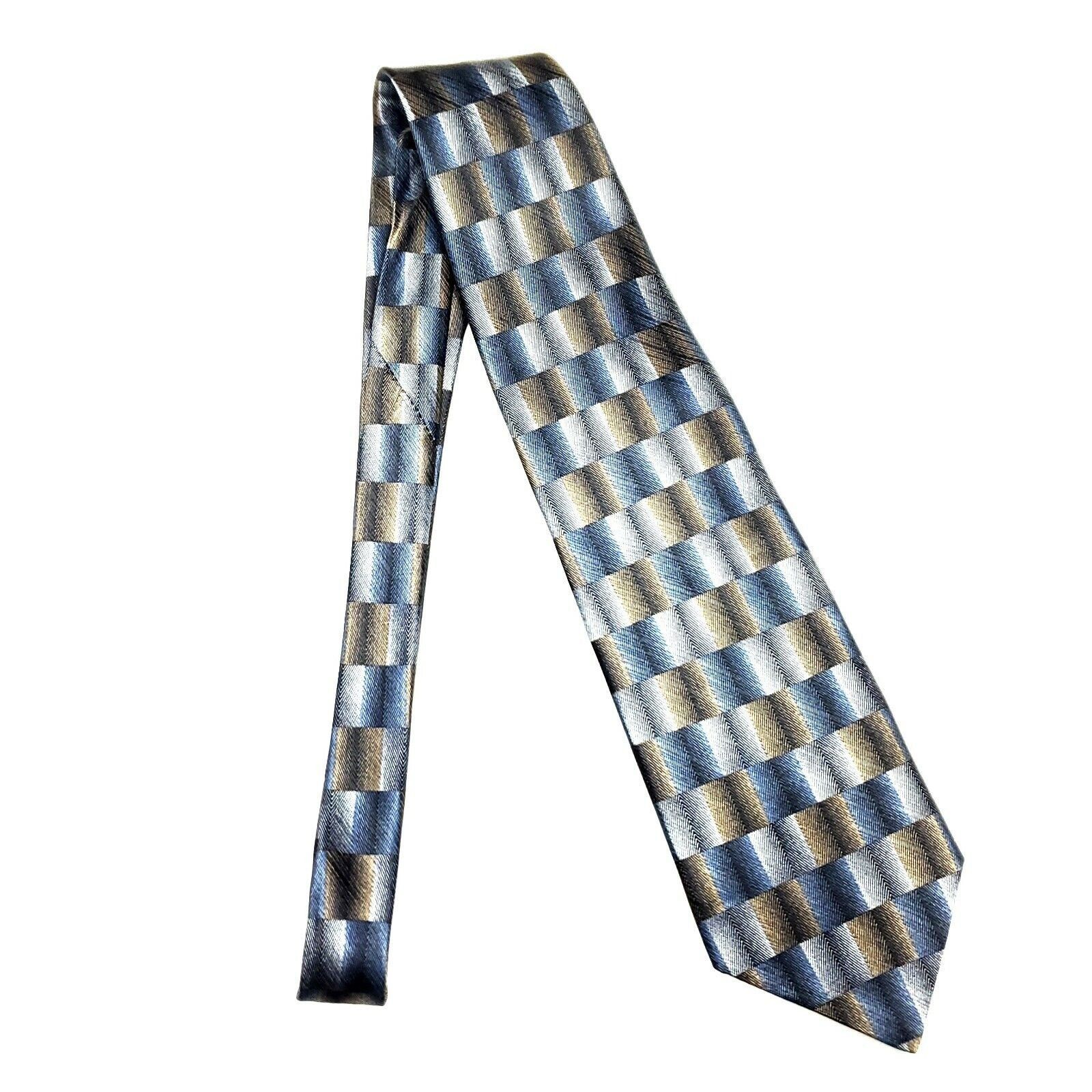 Designer Alexander Lloyd Menswear Blue Brown Long Wide Size ONE SIZE - 6 Thumbnail