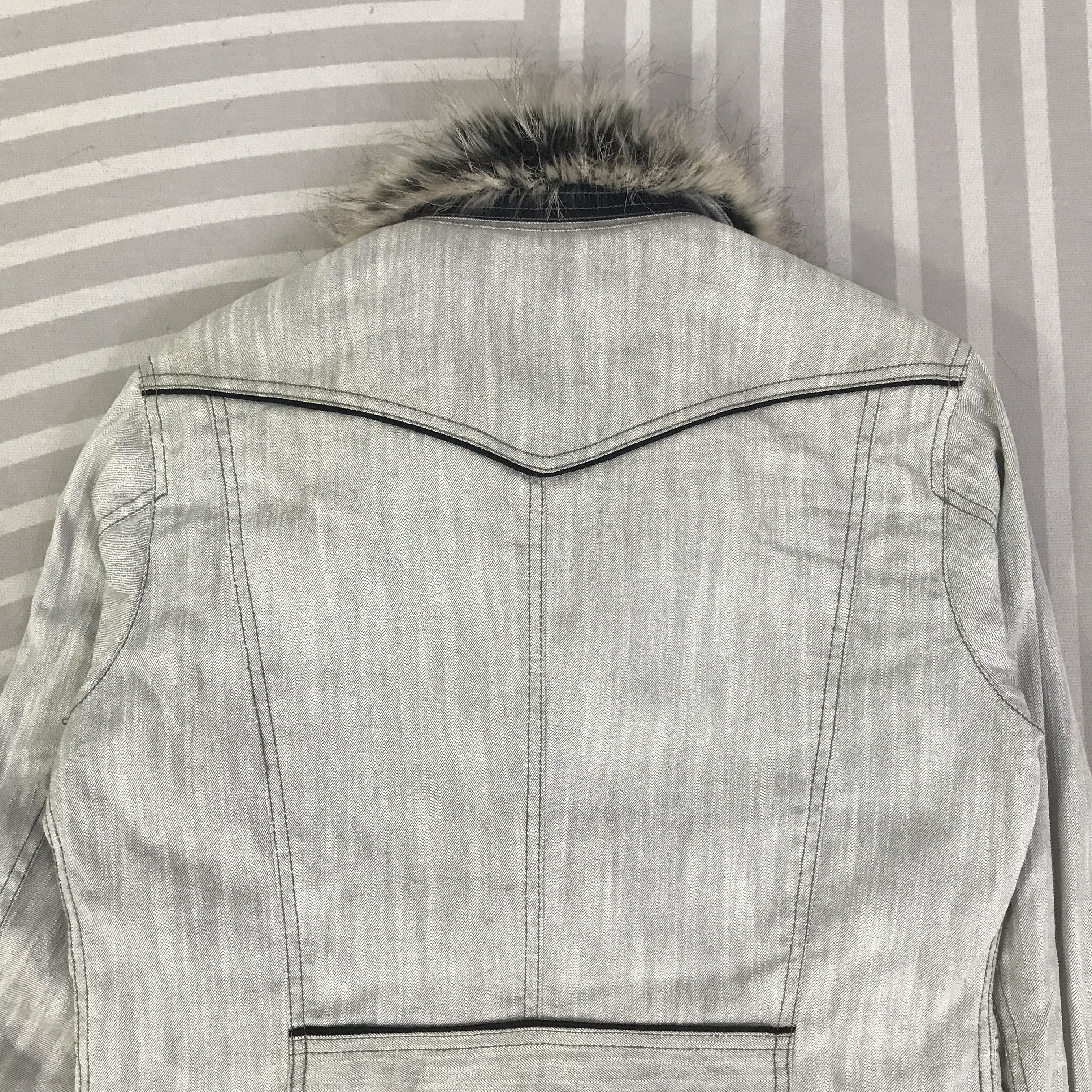 HIDEAWAYS Vintage Hideways Nicole Denim Fur Jacket K115B6 Size US M / EU 48-50 / 2 - 4 Thumbnail