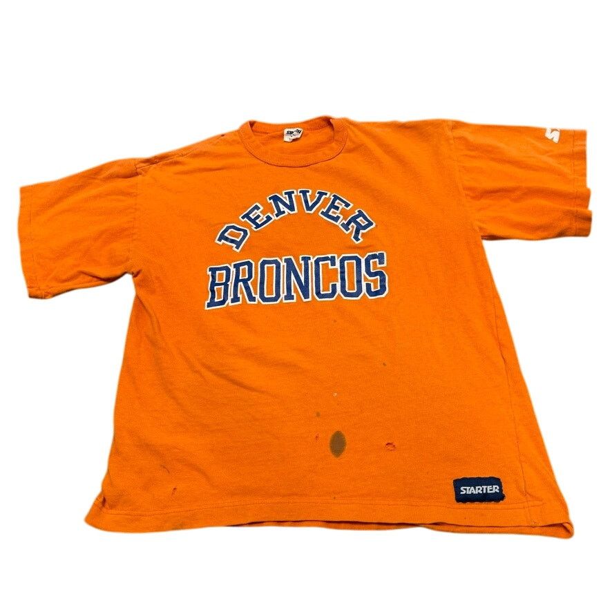 Starter Vintage Starter NFL Broncos T-Shirt Orange Distressed USA L Size US L / EU 52-54 / 3 - 2 Thumbnail