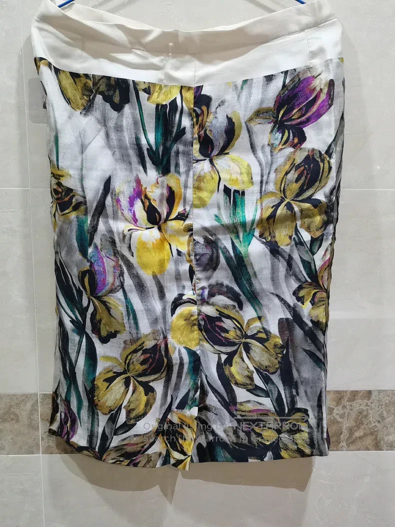 Dries Van Noten Dries Van Noten Silk Printed Midi Skirt Size 39" - 1 Thumbnail