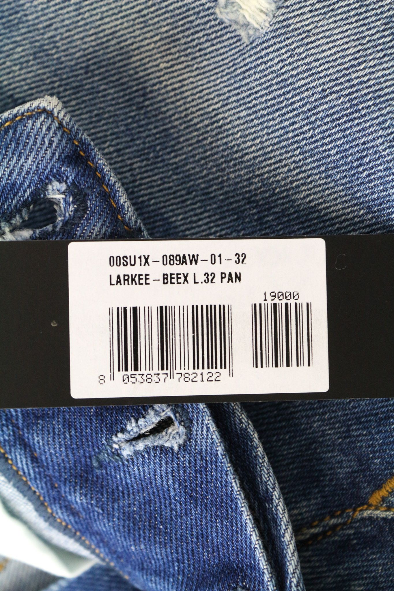 Diesel LARKEE-BEEX 089AW W32/L32 Blue Stretch Jeans 74667 Size US 32 / EU 48 - 6 Thumbnail