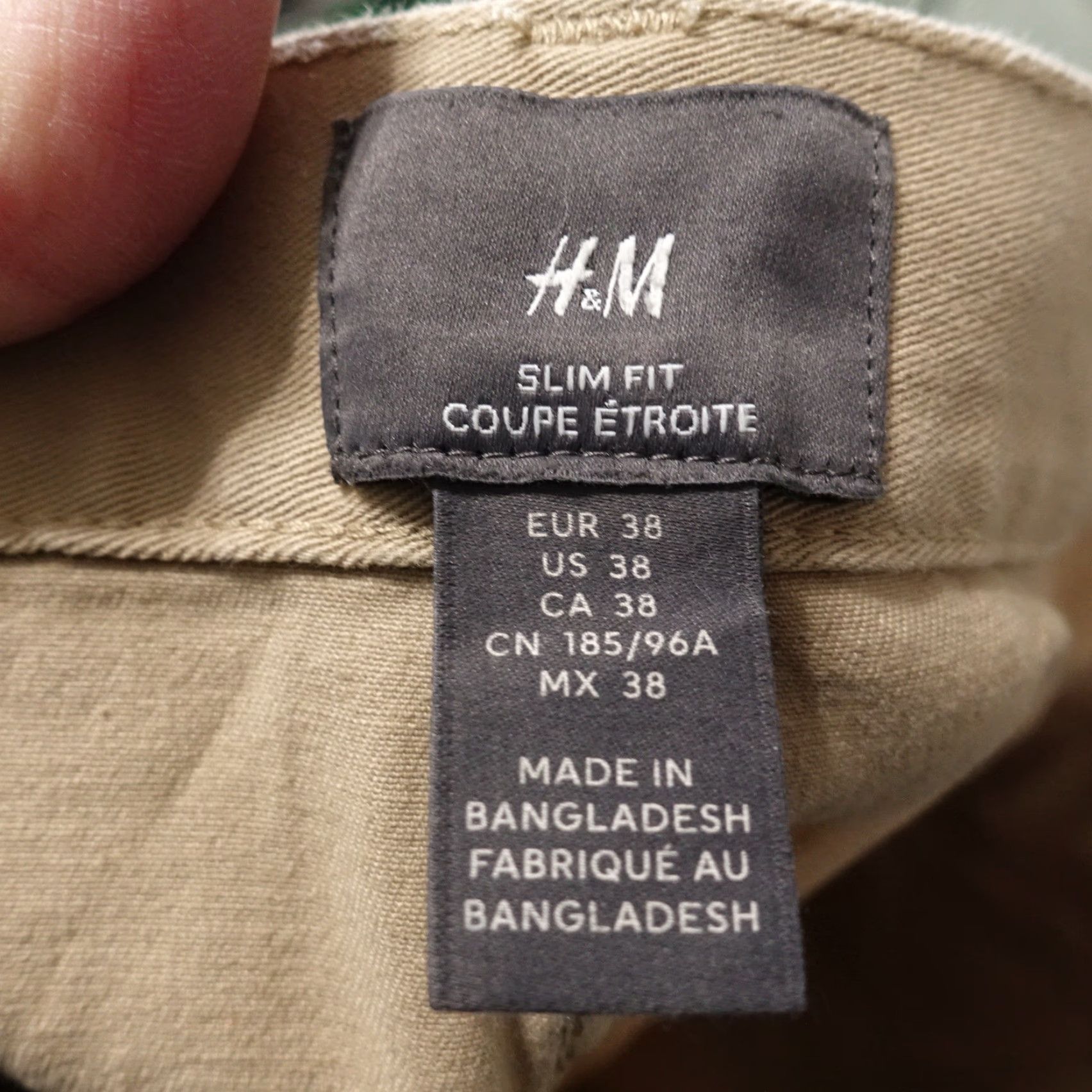 H&M Vintage H&M Men's Slim Fit Beige Khaki Cotton Chino Pants Size 38 Casual Block Pattern Size US 38 / EU 54 - 8 Thumbnail