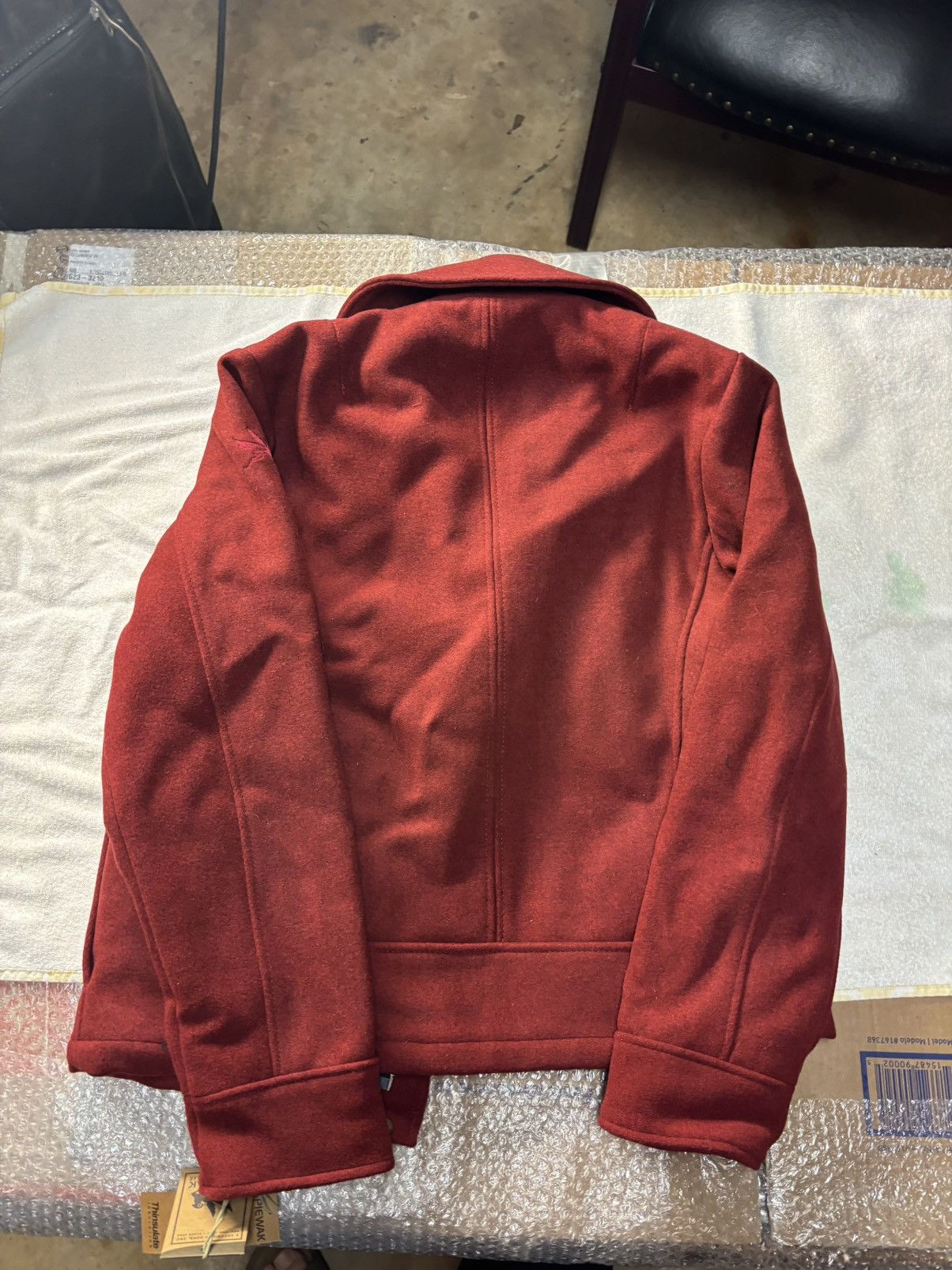 I. Spiewak And Sons Spiewak X Karmaloop Wool PeacoatJacket – Red – Size L Size US L / EU 52-54 / 3 - 6 Thumbnail