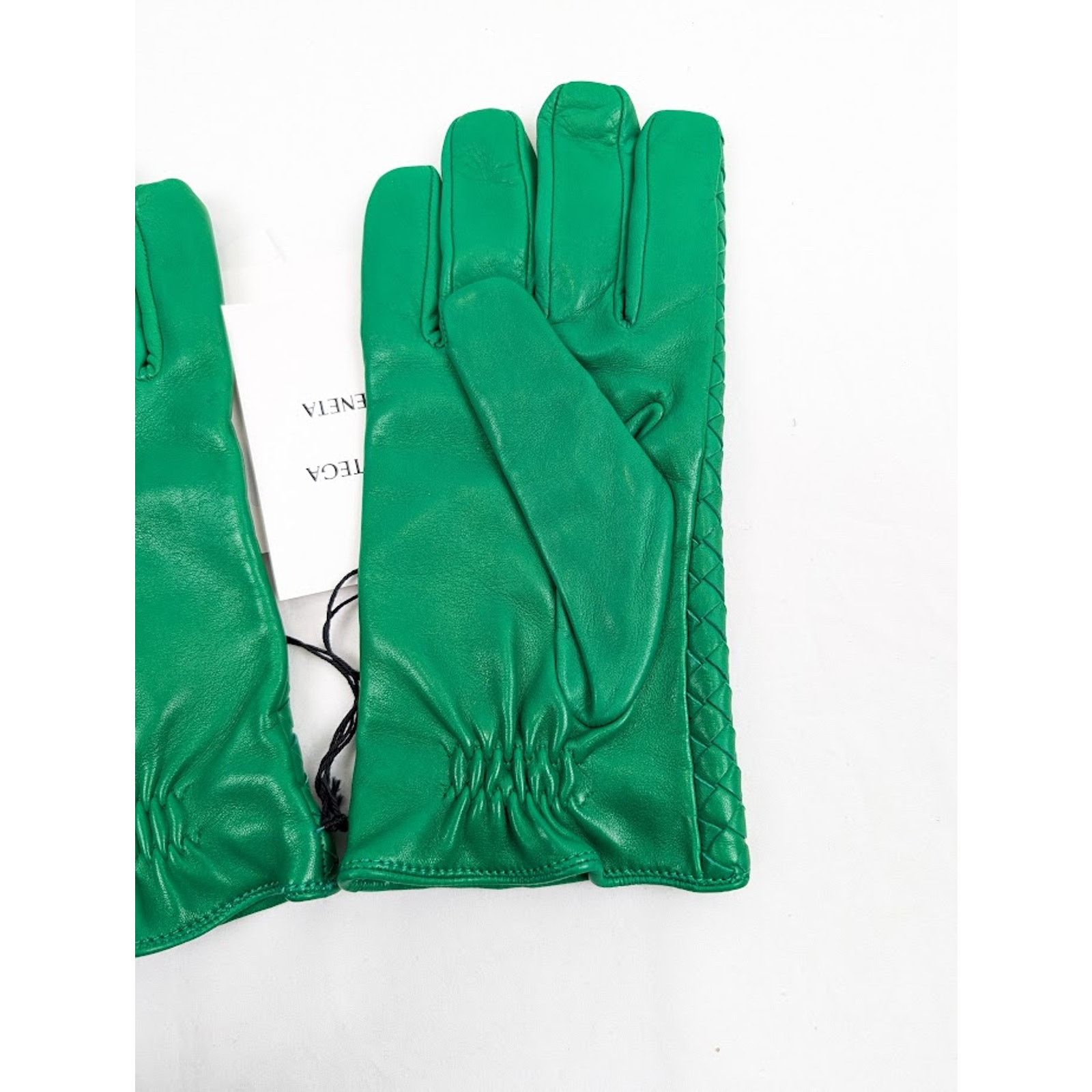 Bottega Veneta o1rshd1 Size : 7.5 / Nappa Intrecciao Leather Gloves Parkeet Size ONE SIZE - 8 Thumbnail