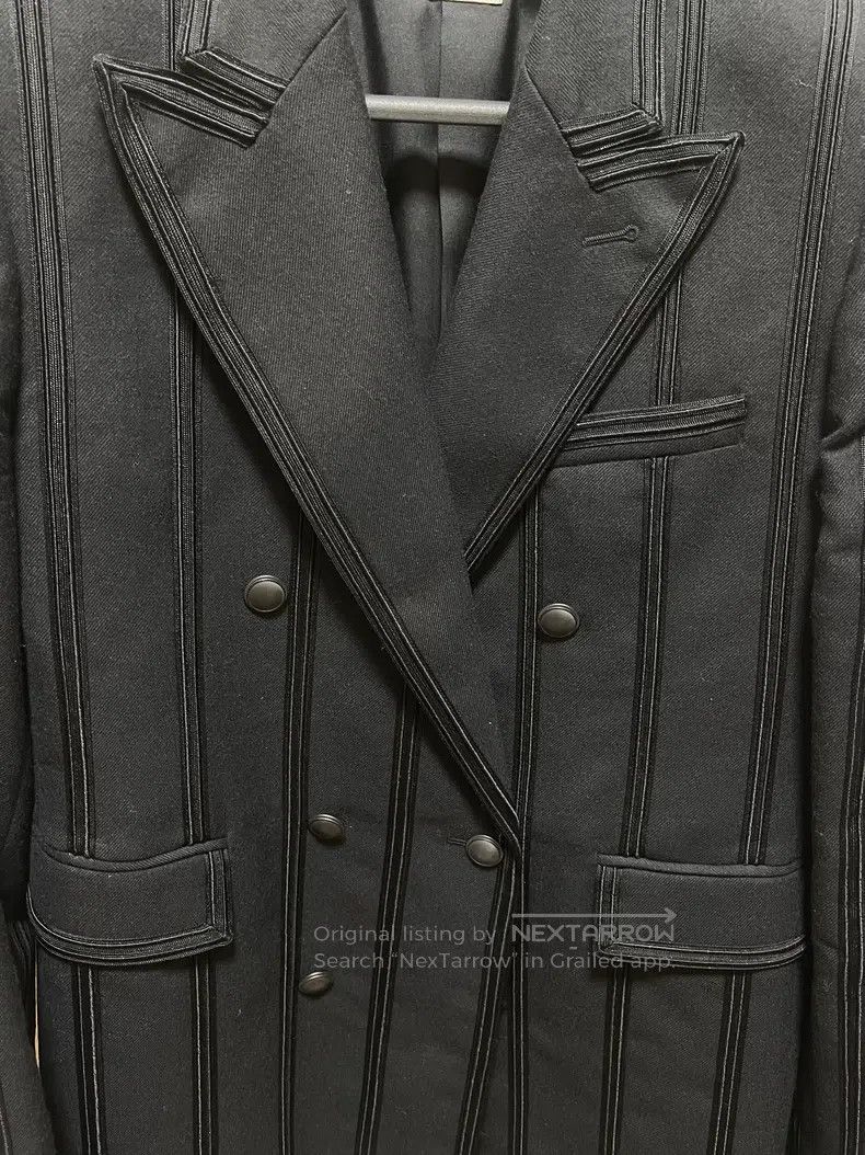 Saint Laurent Paris Saint Laurent Paris Black Braided Double Breasted Copper扣 Size US M / EU 48-50 / 2 - 2 Thumbnail