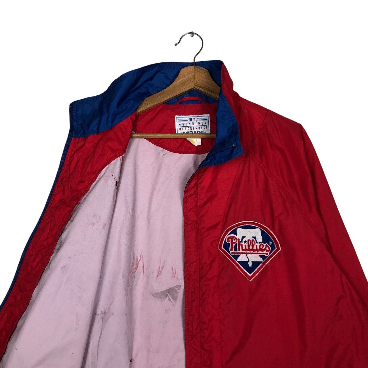 MLB 📌Vtg Zipper Jacket Mlb Genuine Merchandise Mirage Phillies Size US L / EU 52-54 / 3 - 13 Thumbnail