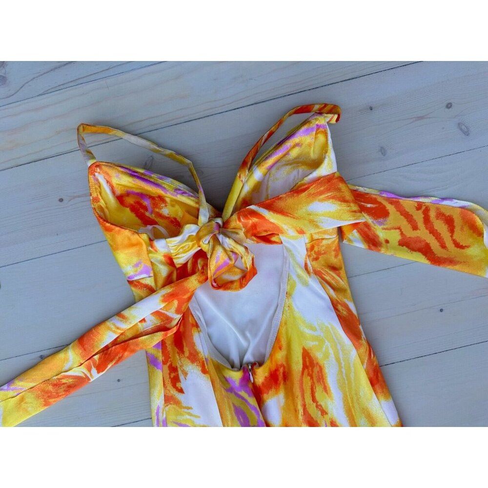 Other Camille La Vie Satin Strappy Padded Bust Maxi Cocktail Dres Size M / US 6-8 / IT 42-44 - 4 Thumbnail