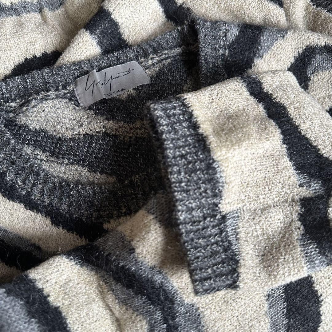 Yohji Yamamoto yohji yamamoto pour homme zebra print thick knit Size US L / EU 52-54 / 3 - 7 Thumbnail