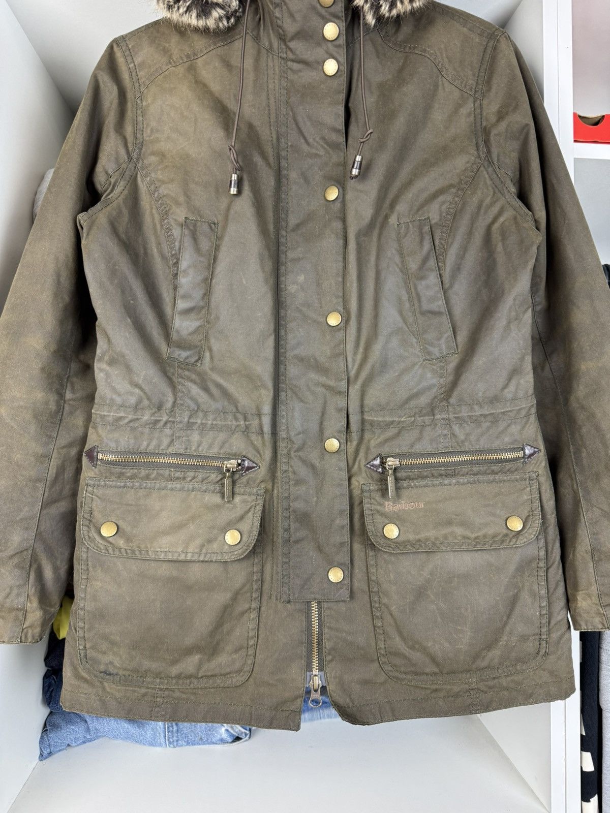 Barbour Barbour Kelsall Wax Parka Jacket Womenʼs Size UK 10 Size M / US 6-8 / IT 42-44 - 6 Thumbnail
