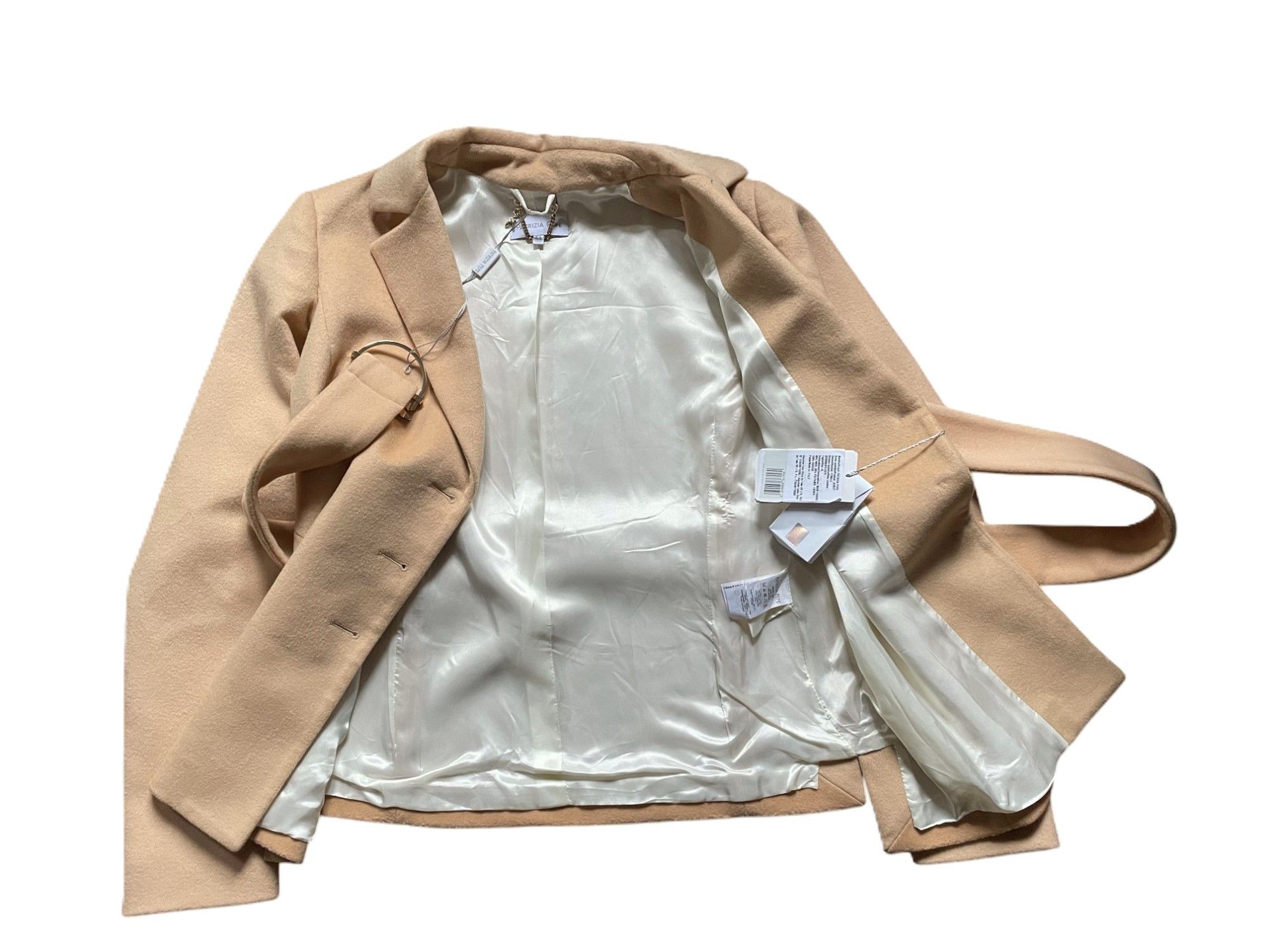Patrizia Pepe Wool short elegant coat/blazer with belt and logo Size M / US 6-8 / IT 42-44 - 5 Thumbnail