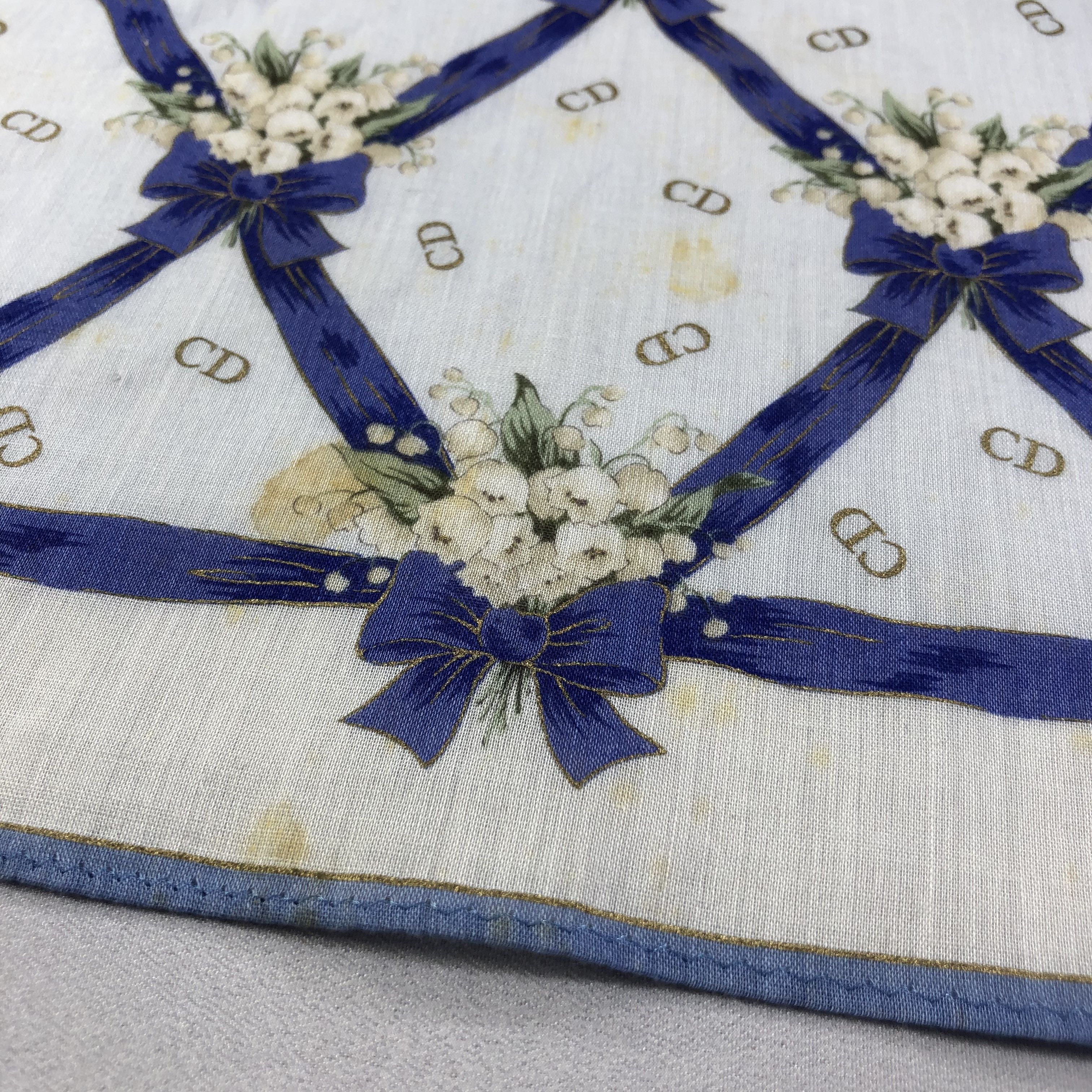 Christian Dior Monsieur Christian Dior CD Handkerchief Neckerchief Bandana H1949 Size ONE SIZE - 14 Thumbnail