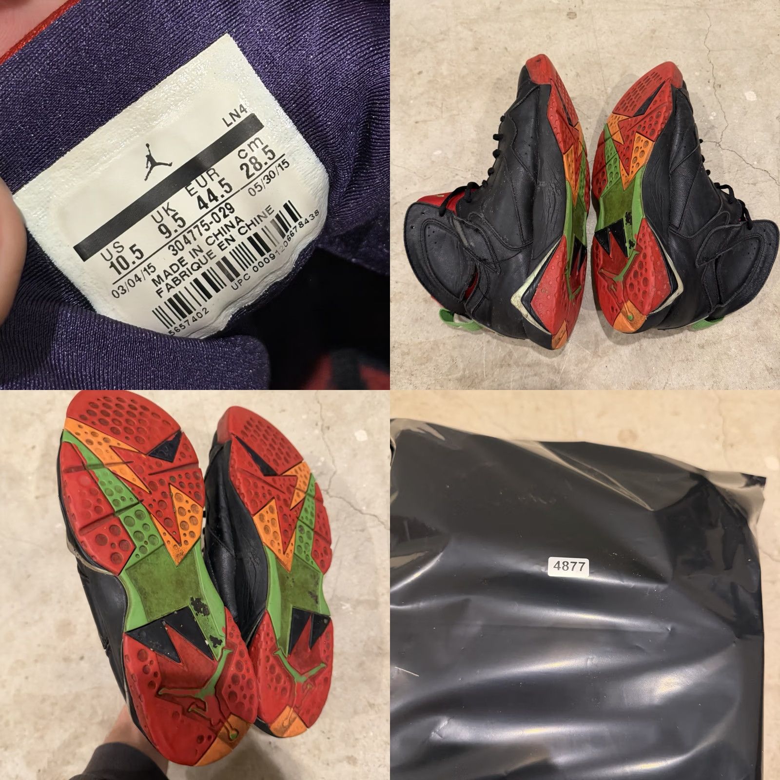 Jordan Brand Jordan 7 Retro Marvin the Martian 2015 Mens Size 10.5 US Used DISTRESSED Black Sneaker Jordan 7 Retro Marvin the Martian 2015 Mens Size 10.5 US Size US 10 / EU 43 - 8 Thumbnail