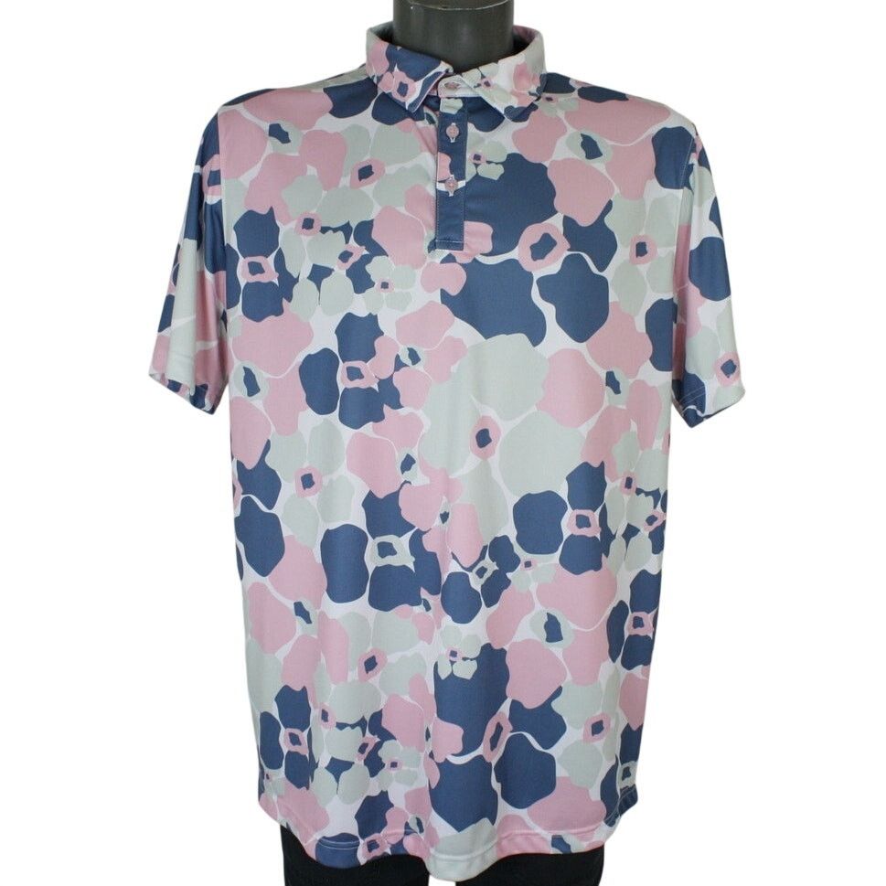 Golf le Fleur Swannies Golf Polo Shirt Performance Stretch Pink Blue Camo Size US XL / EU 56 / 4 - 1 Thumbnail