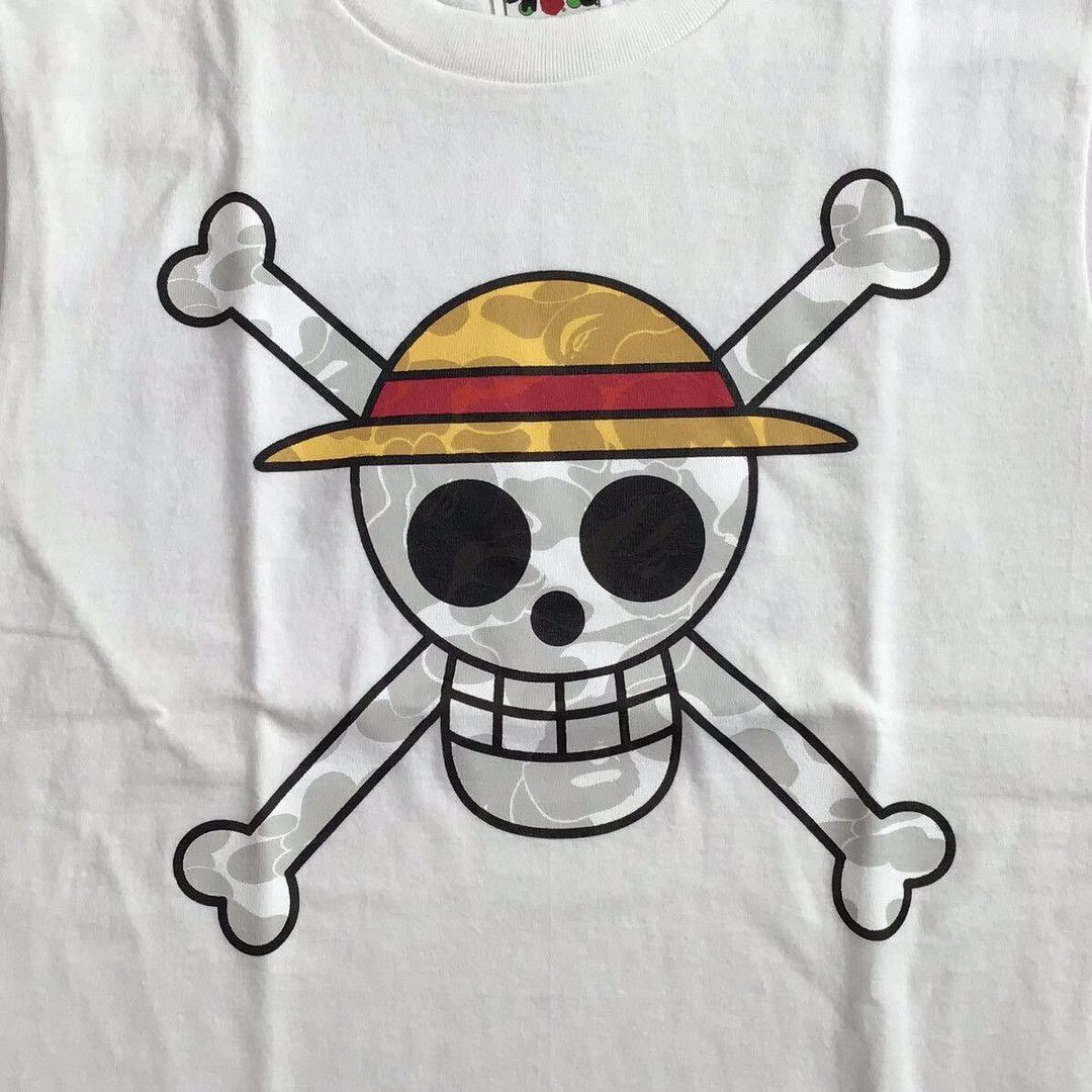 Bape One piece × BAPE camo Luffy flag mark T-shirt a bathing ape Size US S / EU 44-46 / 1 - 2 Thumbnail