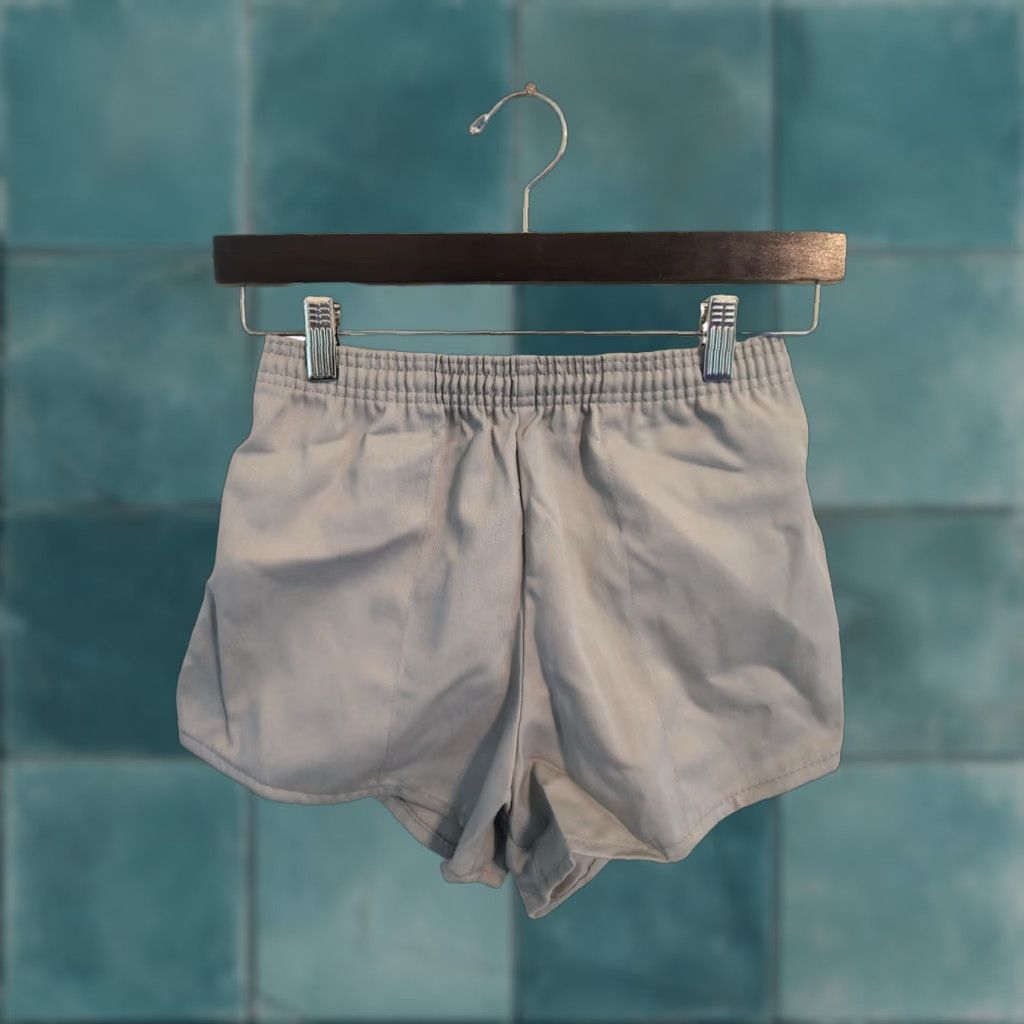 Augusta Sportswear VINTAGE Augusta Sportswear Mens Gym Shorts S Gray 90s Deadstock NWOT Athletic 50/50 Cotton Poly Elastic Drawstring Waist Pockets Made in USA Size US 29 - 1 Thumbnail