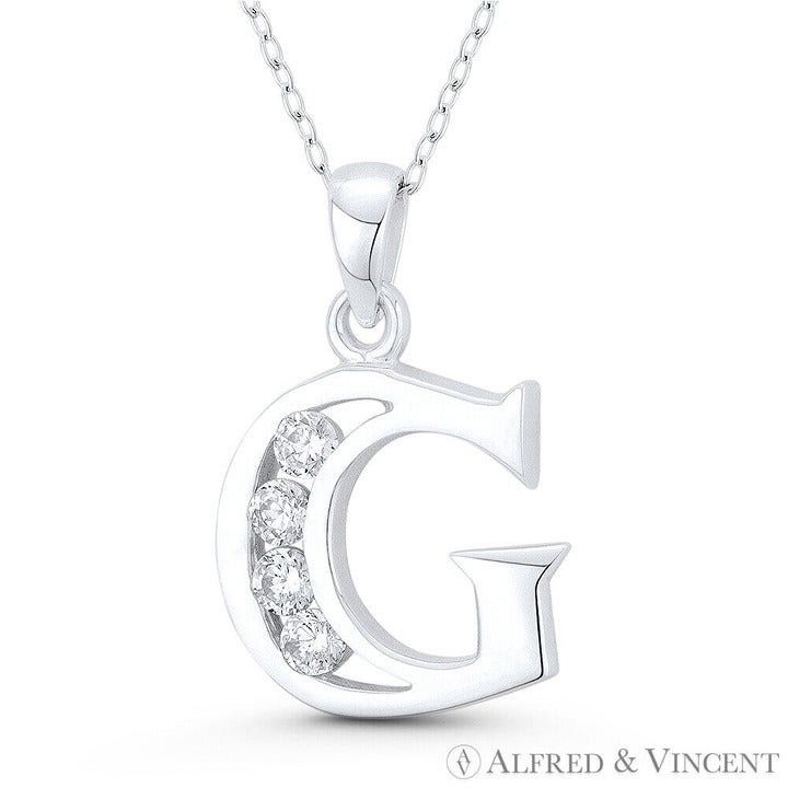 Other Initial Letter "G" CZ Crystal Charm Pendant Size ONE SIZE - 1 Preview
