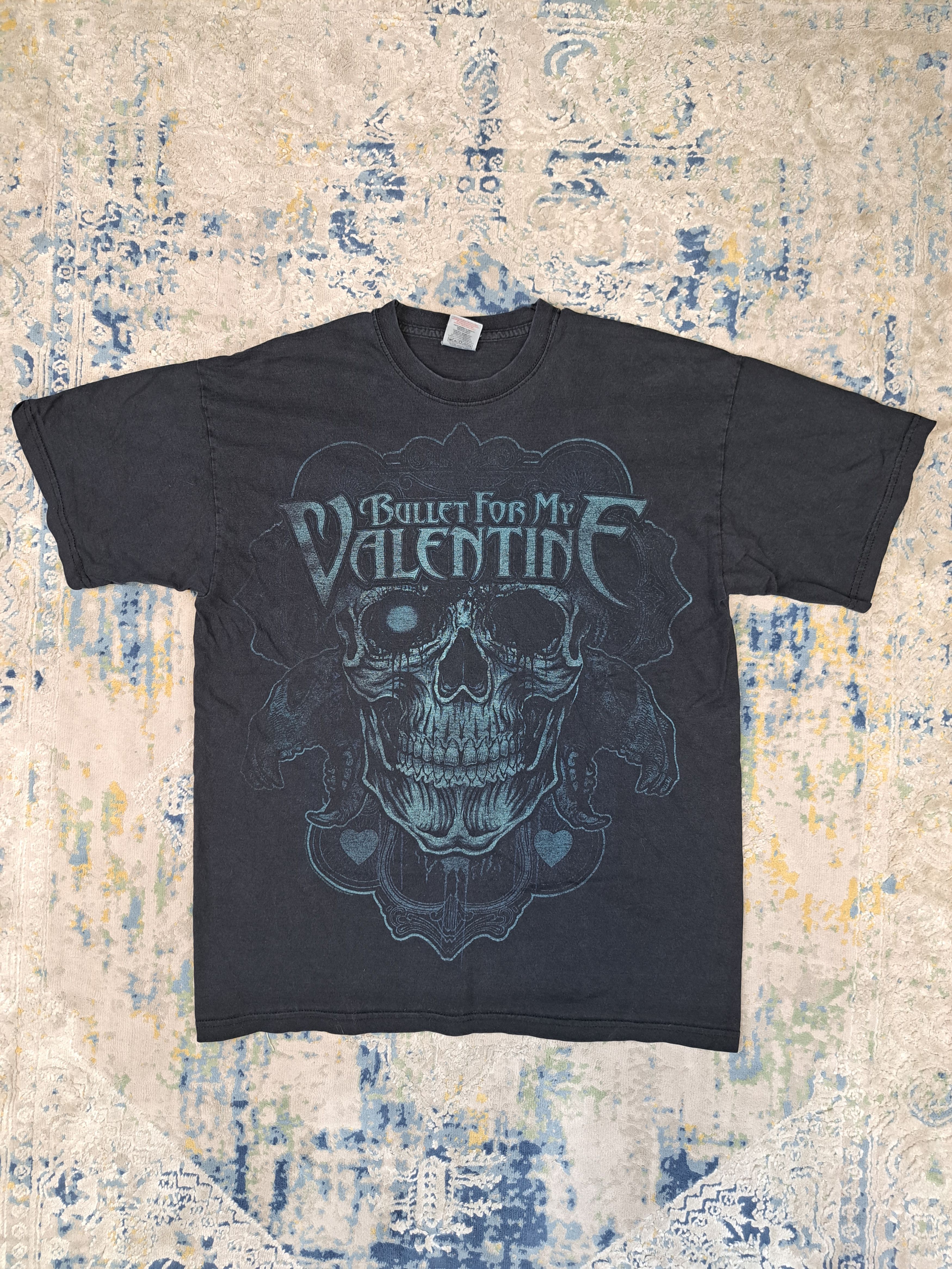 Band Tees Vintage Bullet For My Valentine Death Skull Print Tee Size US M / EU 48-50 / 2 - 1 Thumbnail