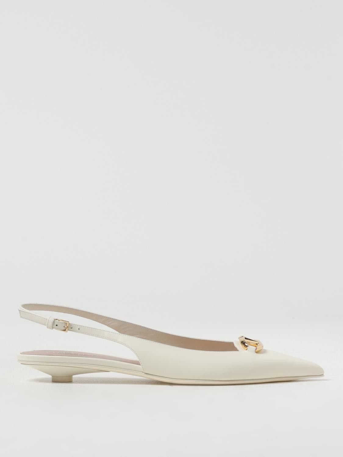 Valentino o1s22i1n0924 Slingback Vlogo Ballerina Flats in White Size US 6 / IT 36 - 1 Thumbnail