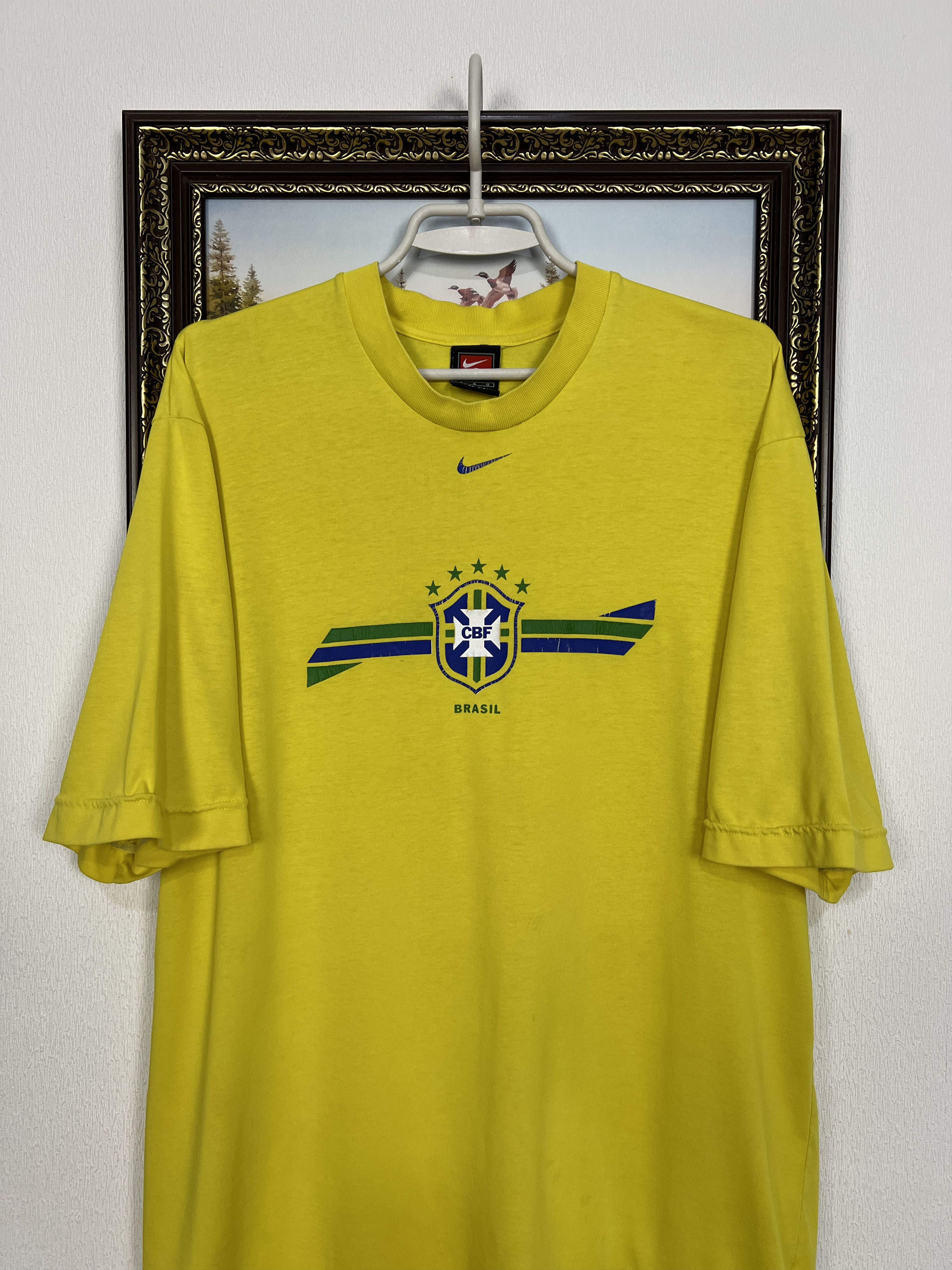 Nike Vintage Nike Brazil Football Train Shirt Soccer Jersey Size US L / EU 52-54 / 3 - 2 Thumbnail